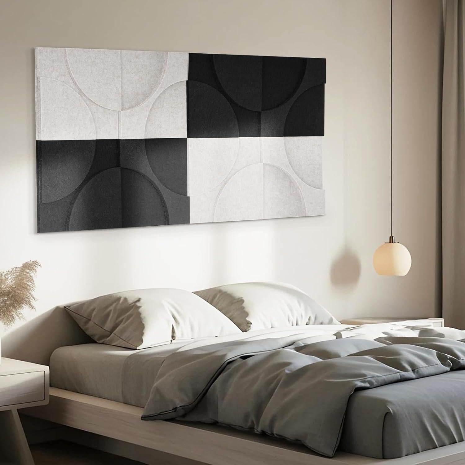 Paneles Acústicos Dollar Boss 8 Piezas 30.5x30.5cm Negro Beige