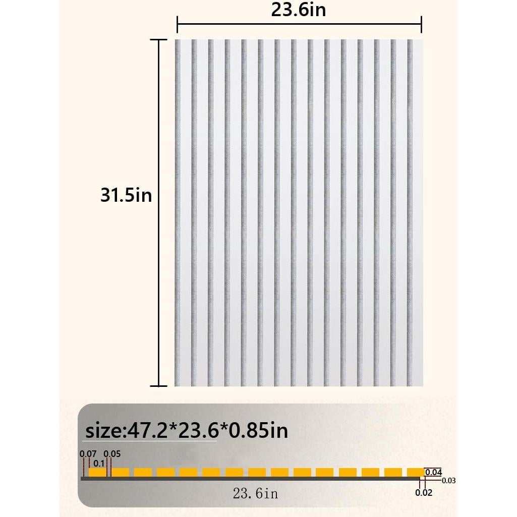 Paneles Acústicos 3D Aislantes HDF Blancos 80x60 cm - 2 Pzas