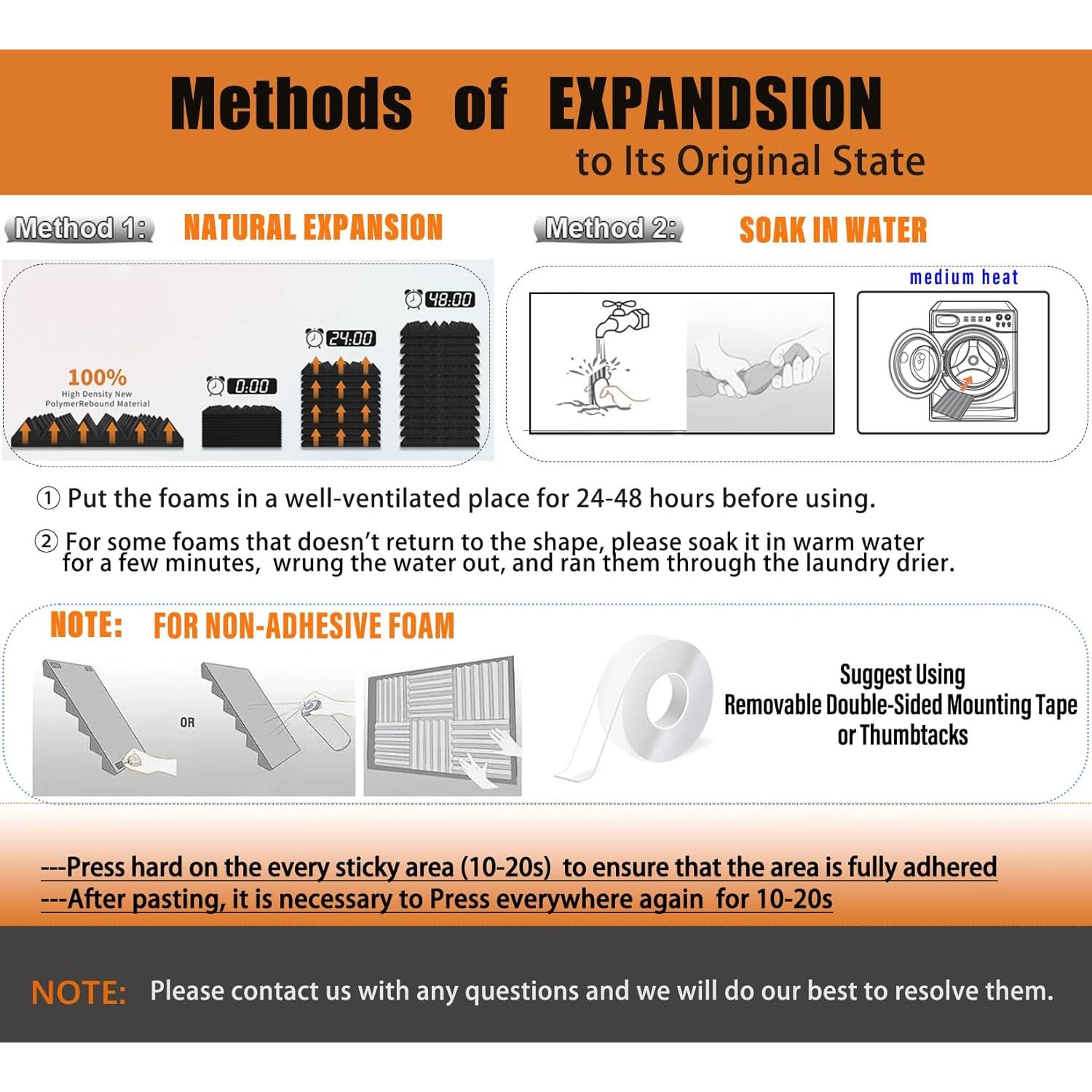 Paquete de 12 Paneles de Espuma Acústica 5cm x 30cm Aislantes Saiqiang