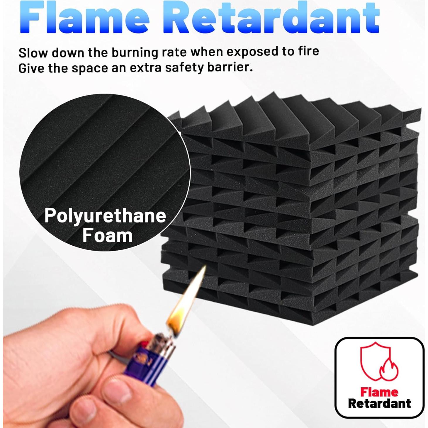 Focusound 24 Paneles de Espuma Acústica Aislantes de Sonido