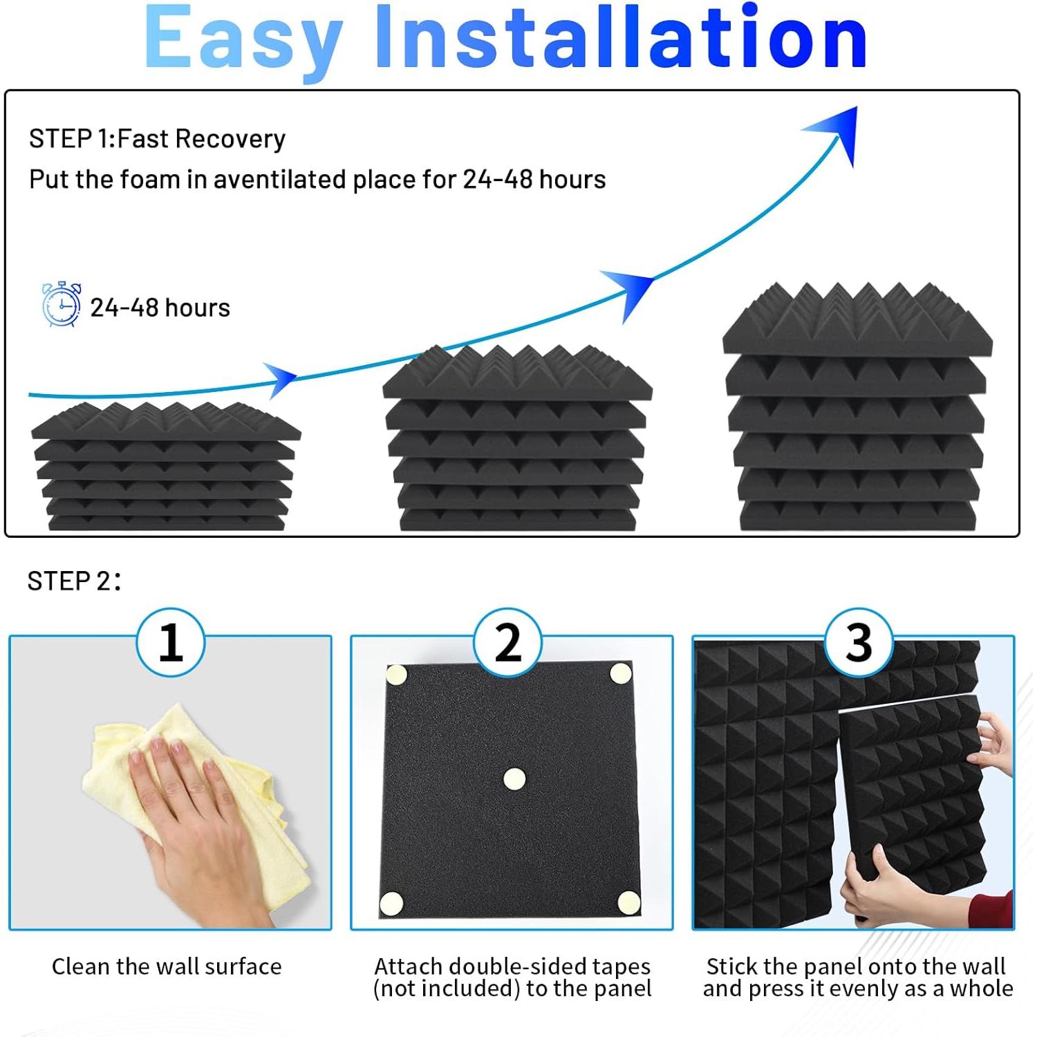 Paneles Acústicos Aislantes Focusound 36 Piezas 30.48x30.48cm