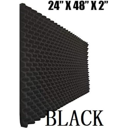 Paneles Acústicos de Espuma de Huevo WEN-JZT 121.9x60.9x5.1cm Negro