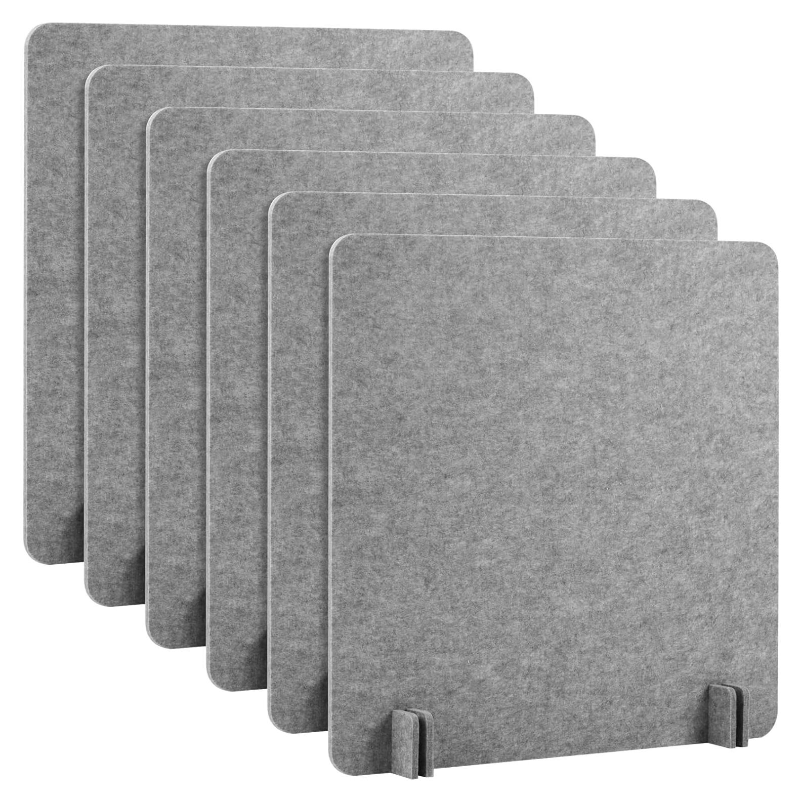 Divisor Acústico de Escritorio Kisston 6 Pack 60x60 cm Gris
