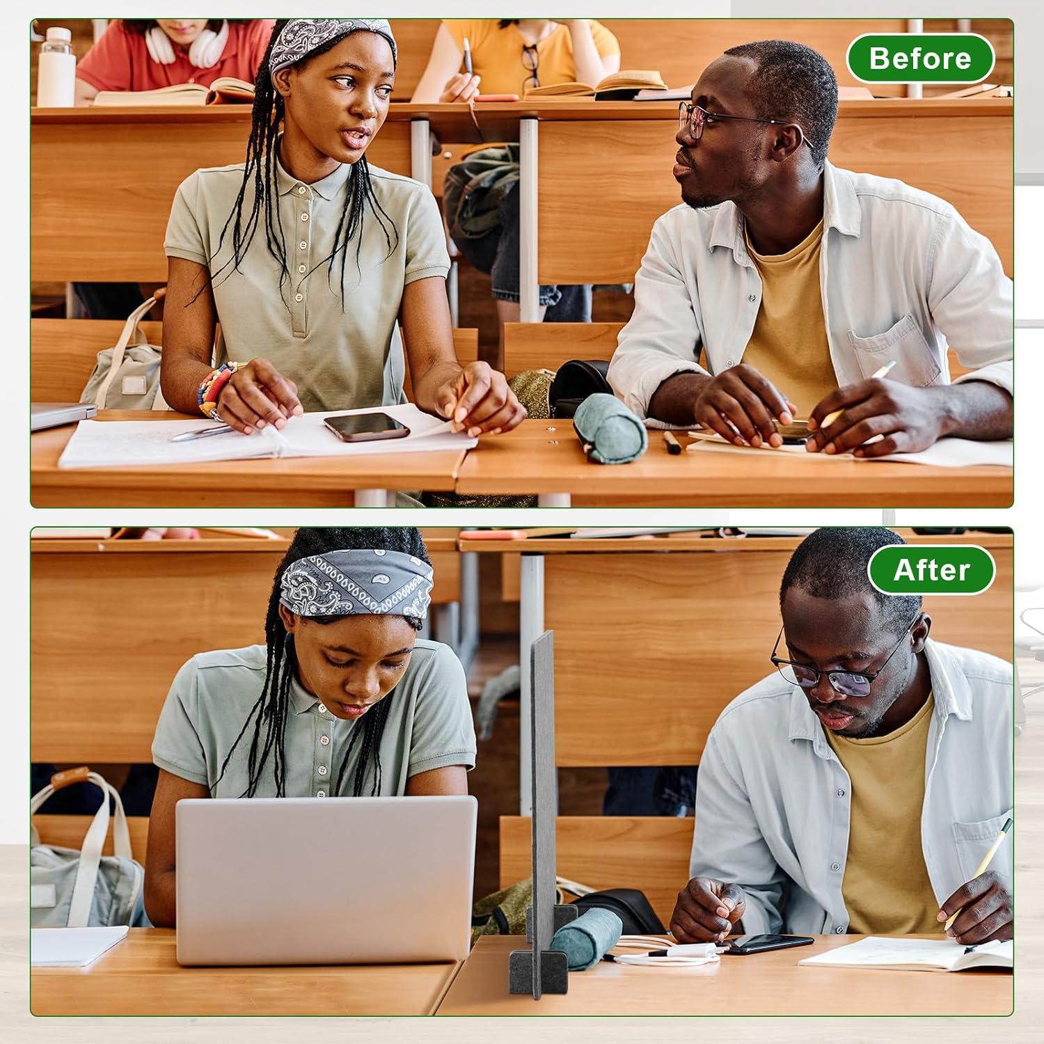 Divisor Acústico de Escritorio Kisston 6 Pack 60x60 cm Gris