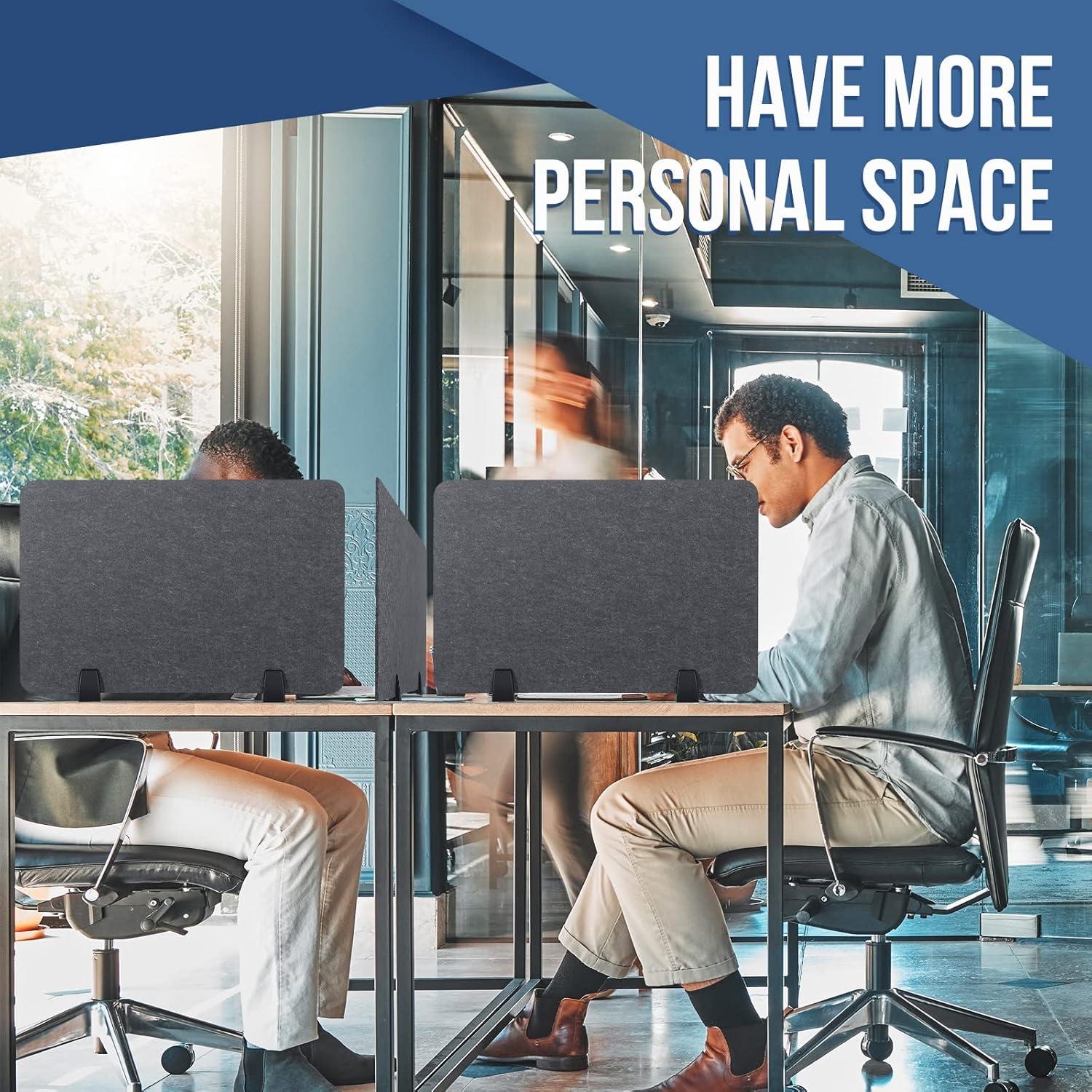 Divisores Acústicos de Escritorio Yaomiao 3 Pcs Gris 152.4x40.6cm