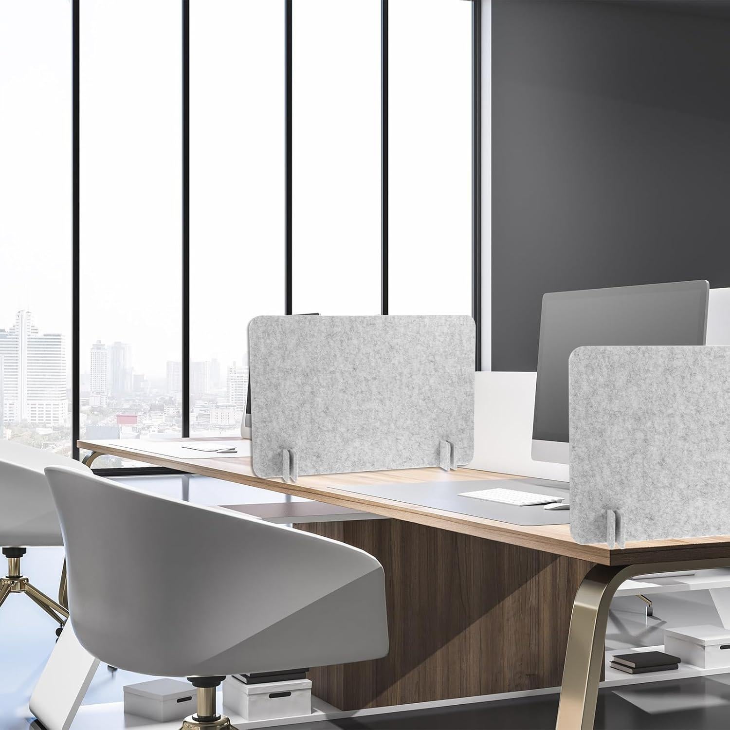 Panel de Privacidad Acústico BOHUIZ 2 Piezas 60x45cm Gris