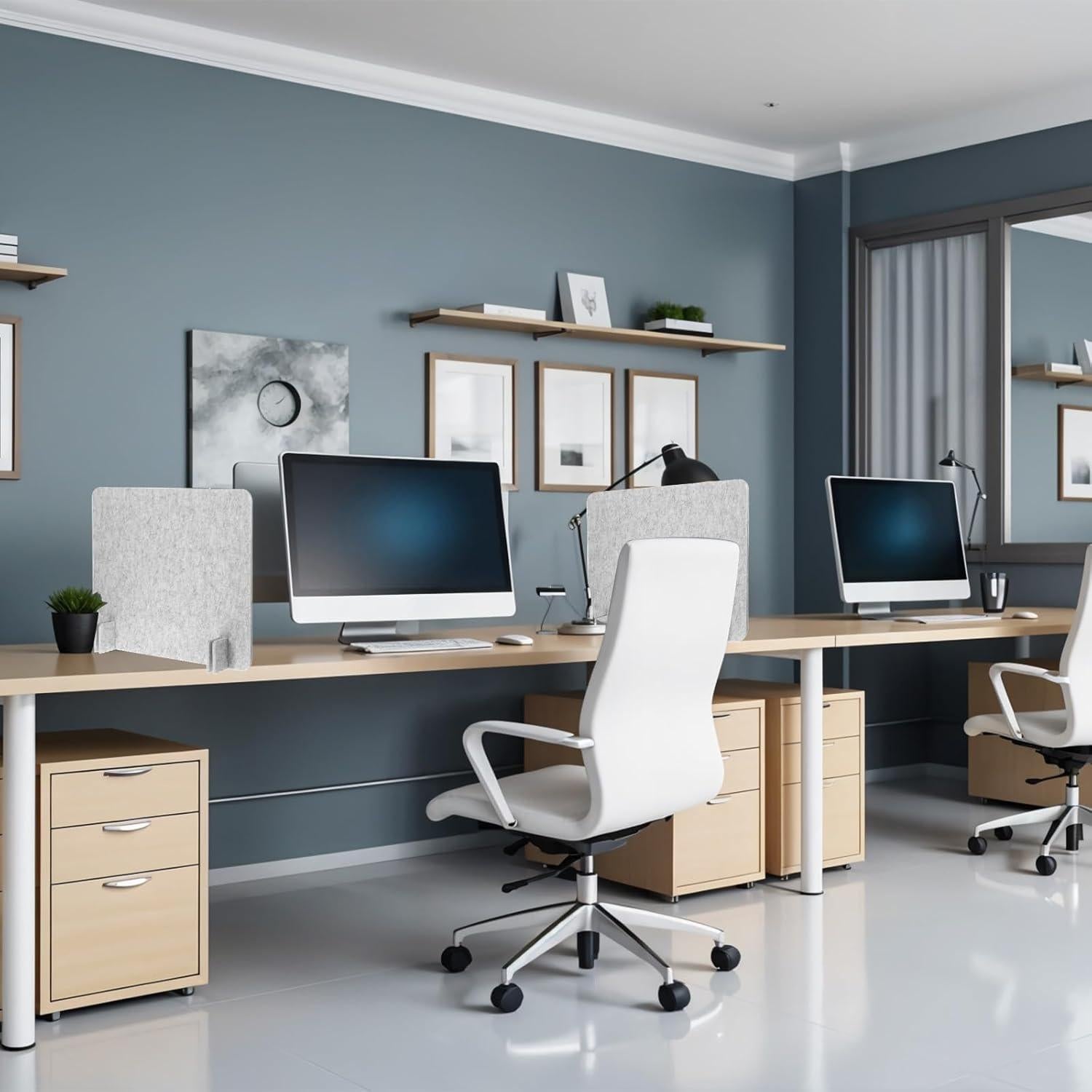 Panel de Privacidad Acústico BOHUIZ 2 Piezas 60x45cm Gris