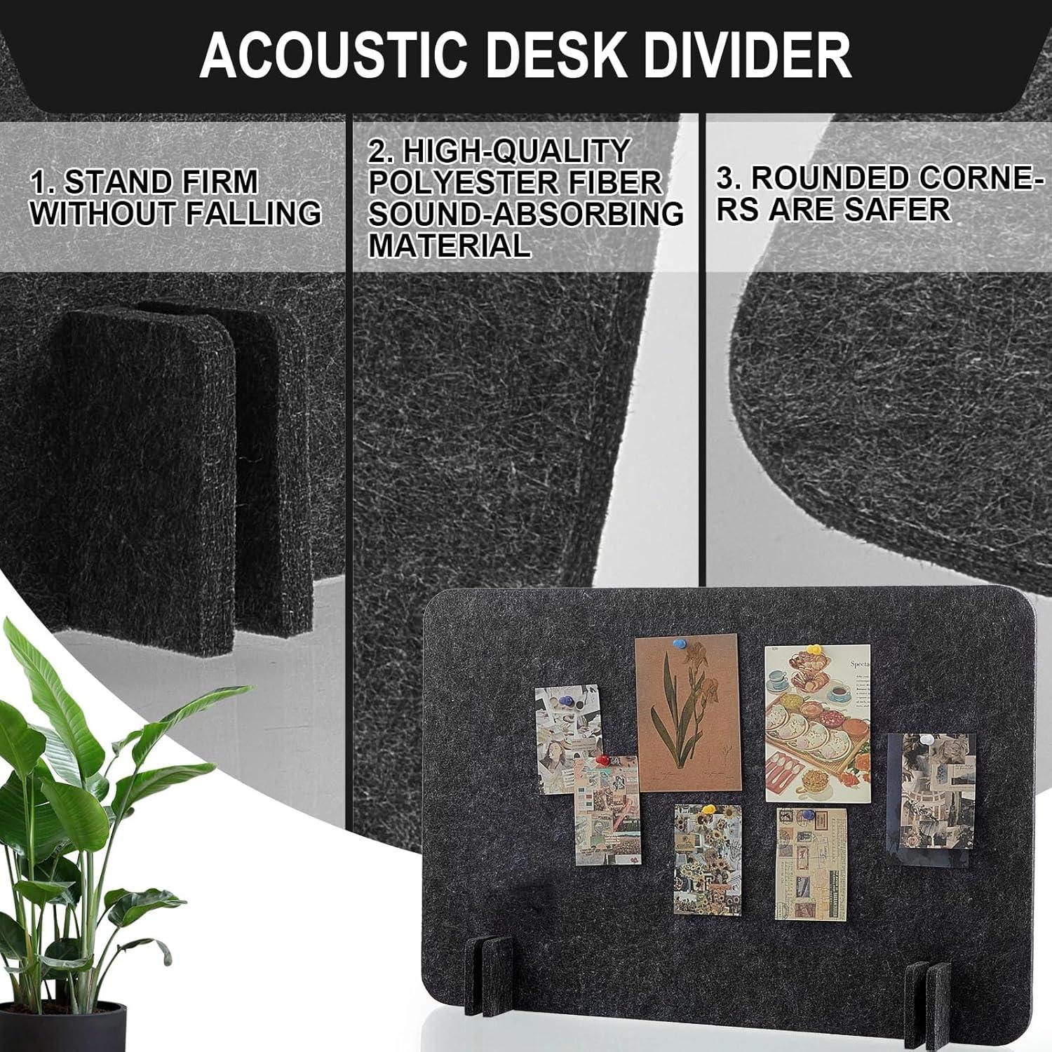 Divisores Acústicos de Escritorio Fabbay 4 Pcs 40x60 cm