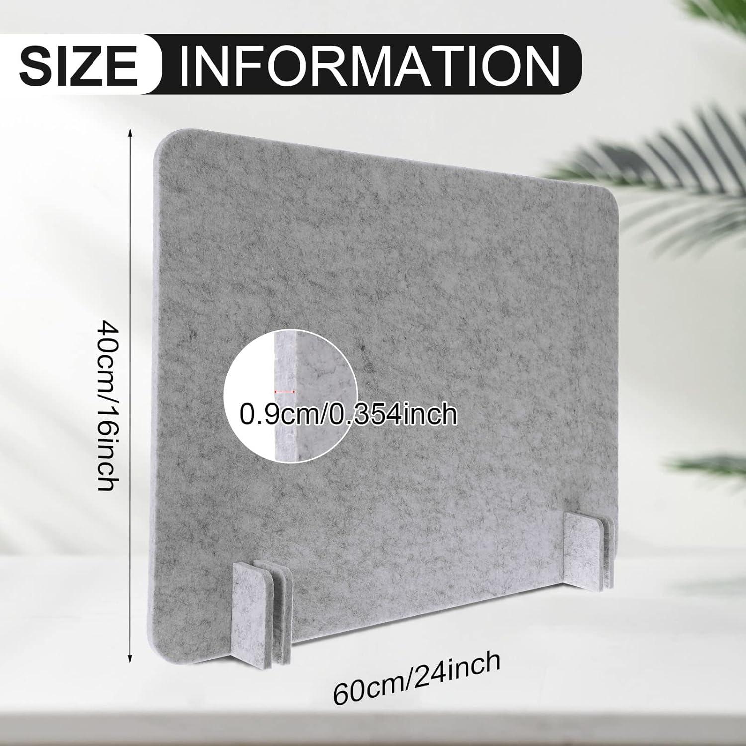 Divisor Acústico de Escritorio Fabbay 2 Pcs 40x60cm Gris