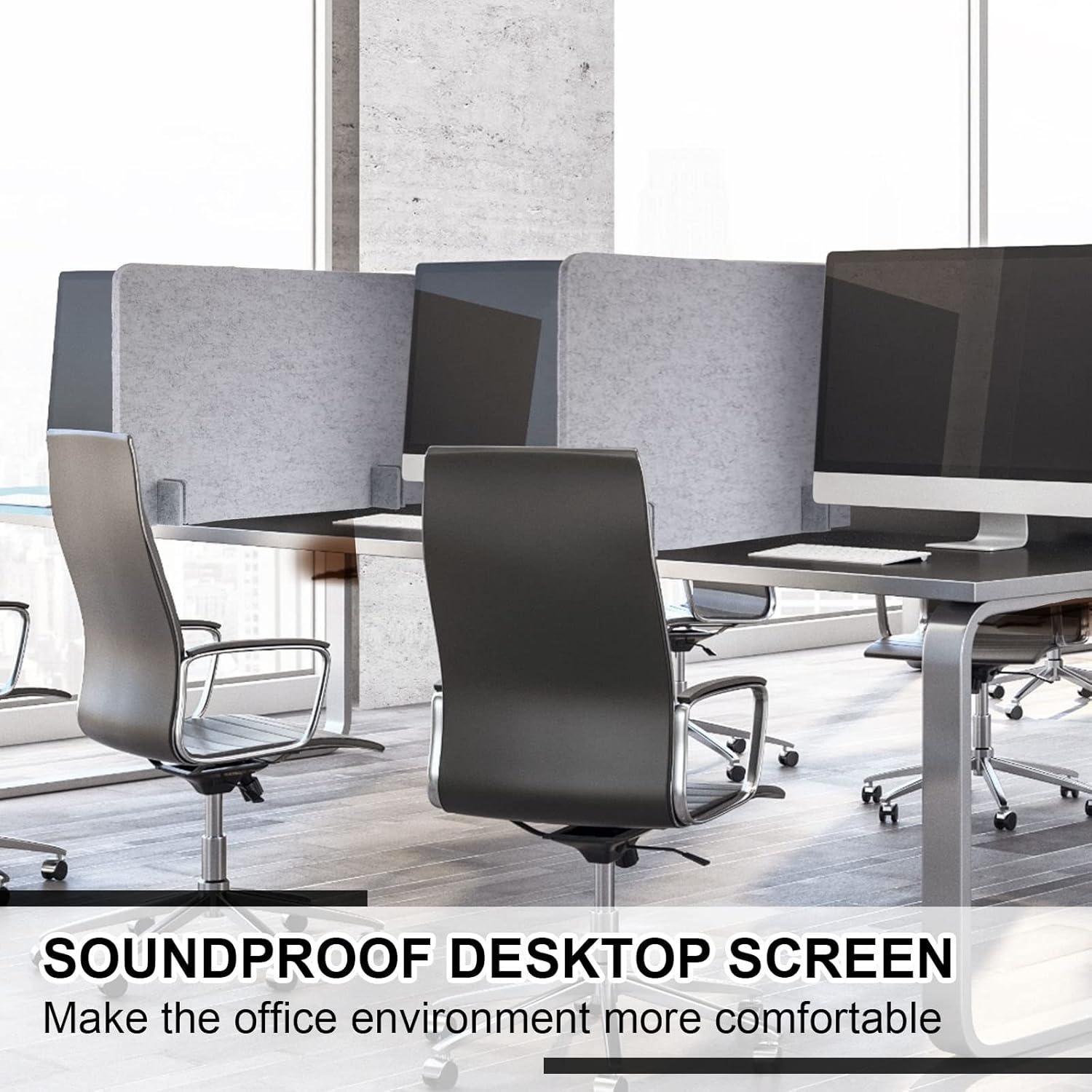 Divisor Acústico de Escritorio Fabbay 2 Pcs 40x60cm Gris