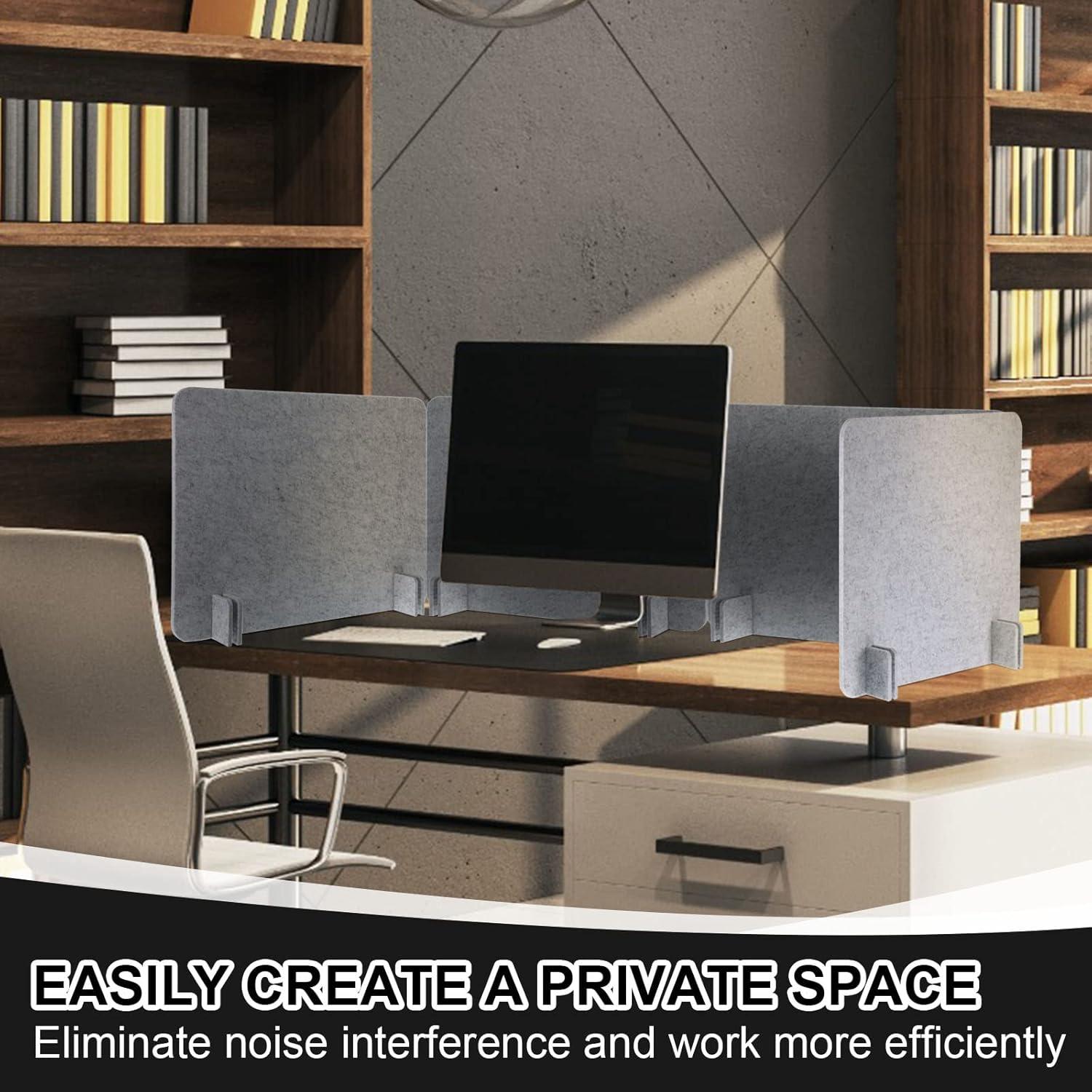 Divisor Acústico de Escritorio Fabbay 2 Pcs 40x60cm Gris