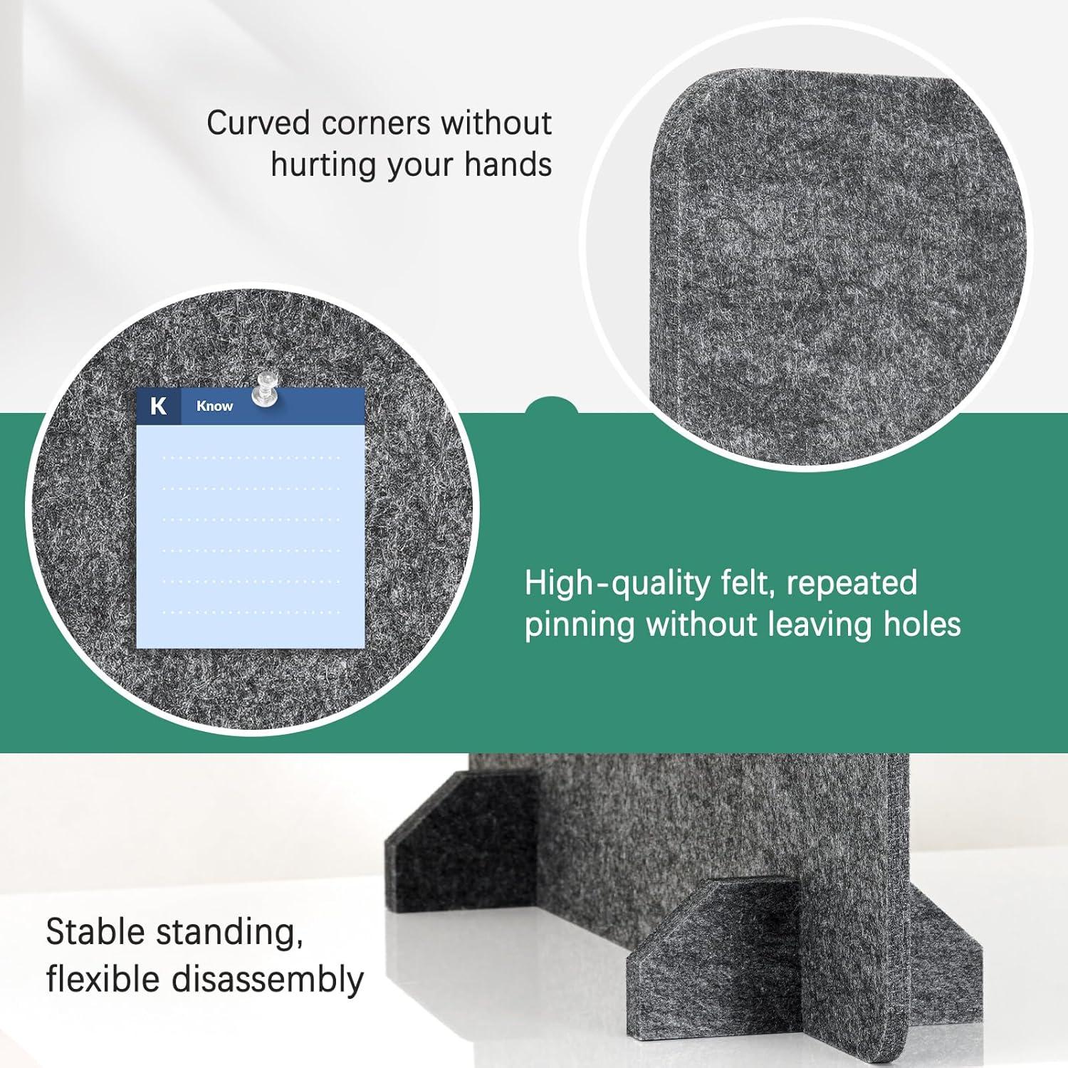 Divisores Acústicos de Escritorio DOLLAR BOSS 4PCS 61x51cm Gris