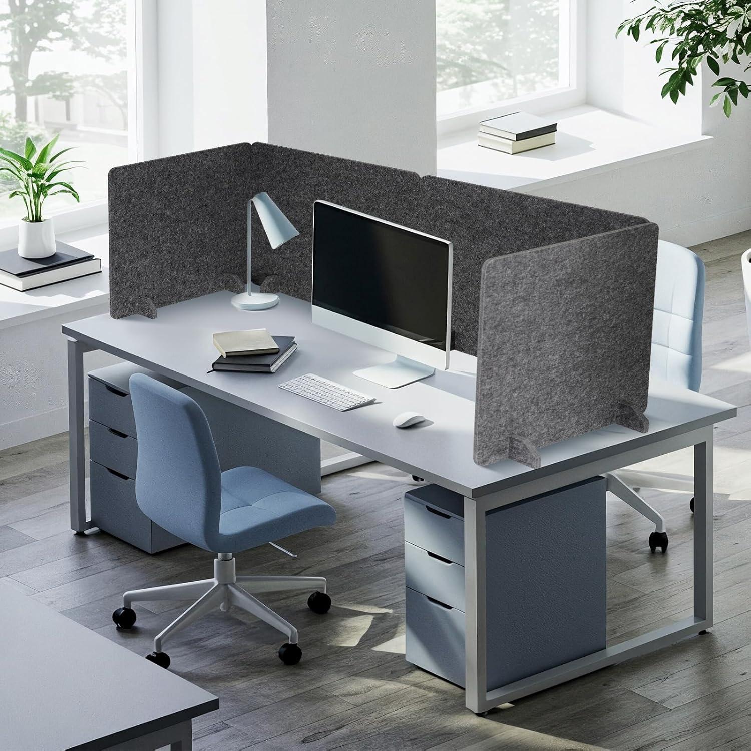 Divisores Acústicos de Escritorio DOLLAR BOSS 4PCS 61x51cm Gris