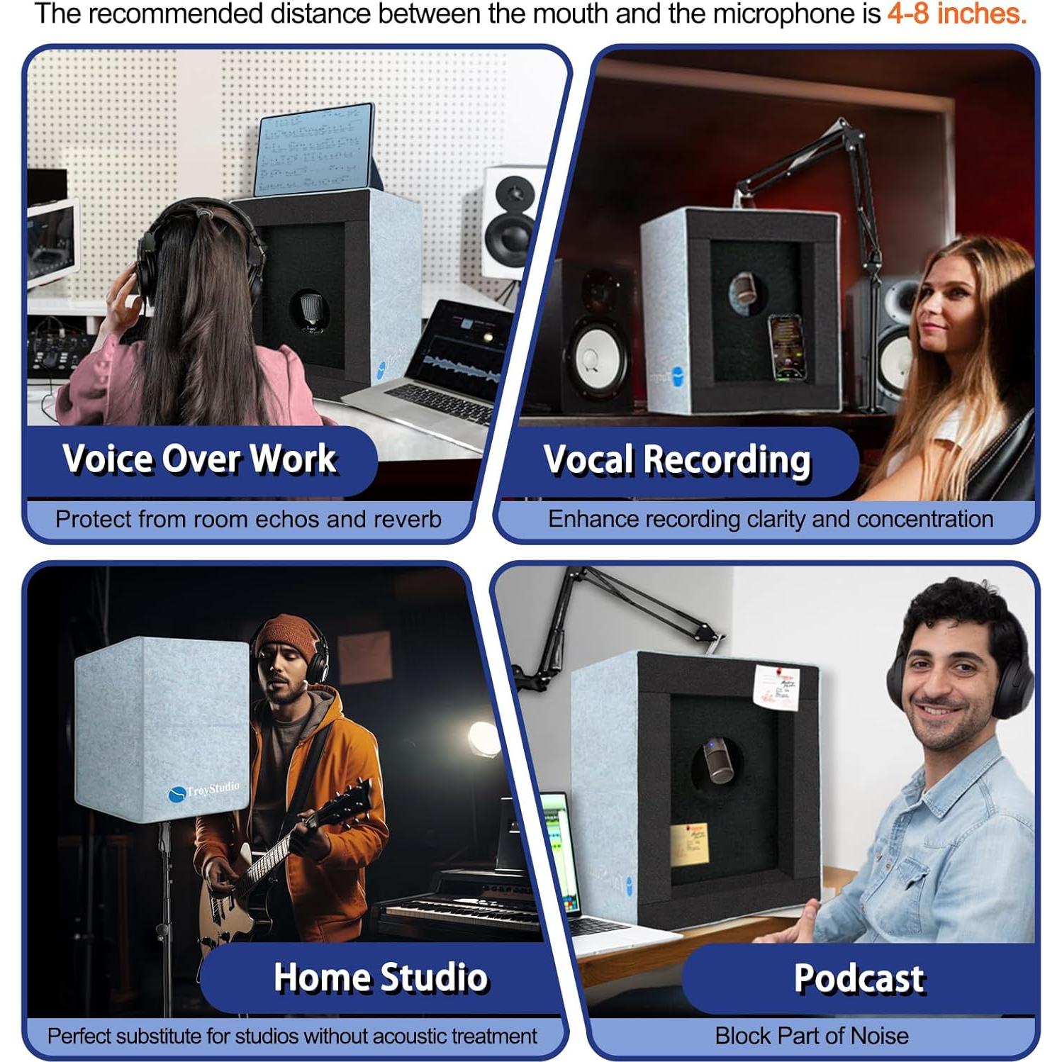 Cabina Vocal Enclosed TroyStudio - Aislamiento Sonido 360°