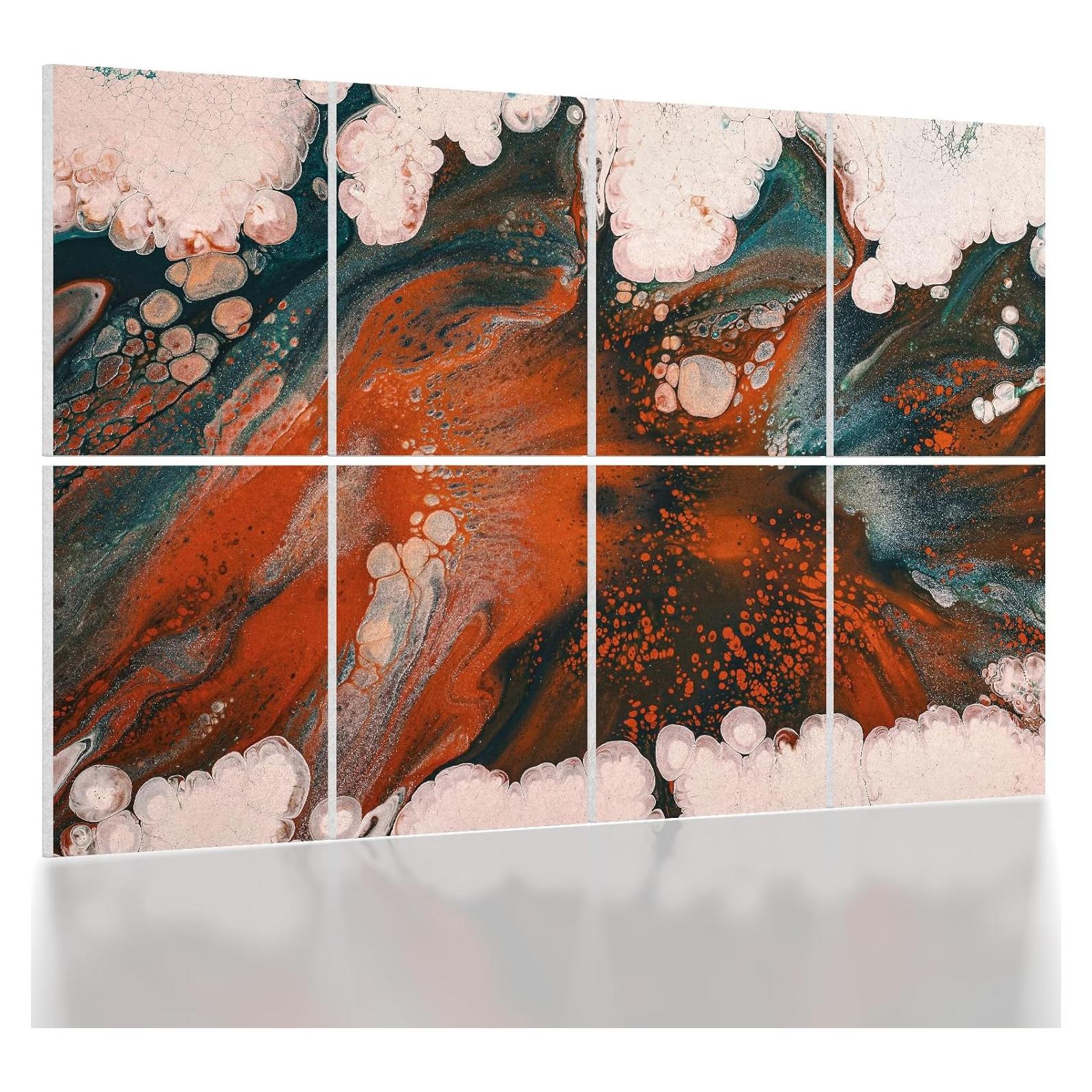 Paneles Acústicos UMIACOUSTICS 8 Pcs 40x30cm Naranja-Clara