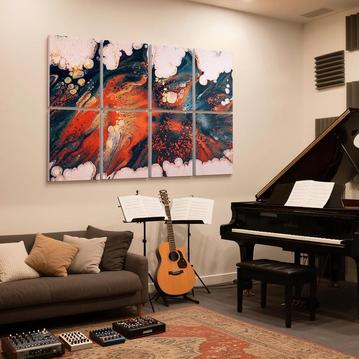 Paneles Acústicos UMIACOUSTICS 8 Pcs 40x30cm Naranja-Clara