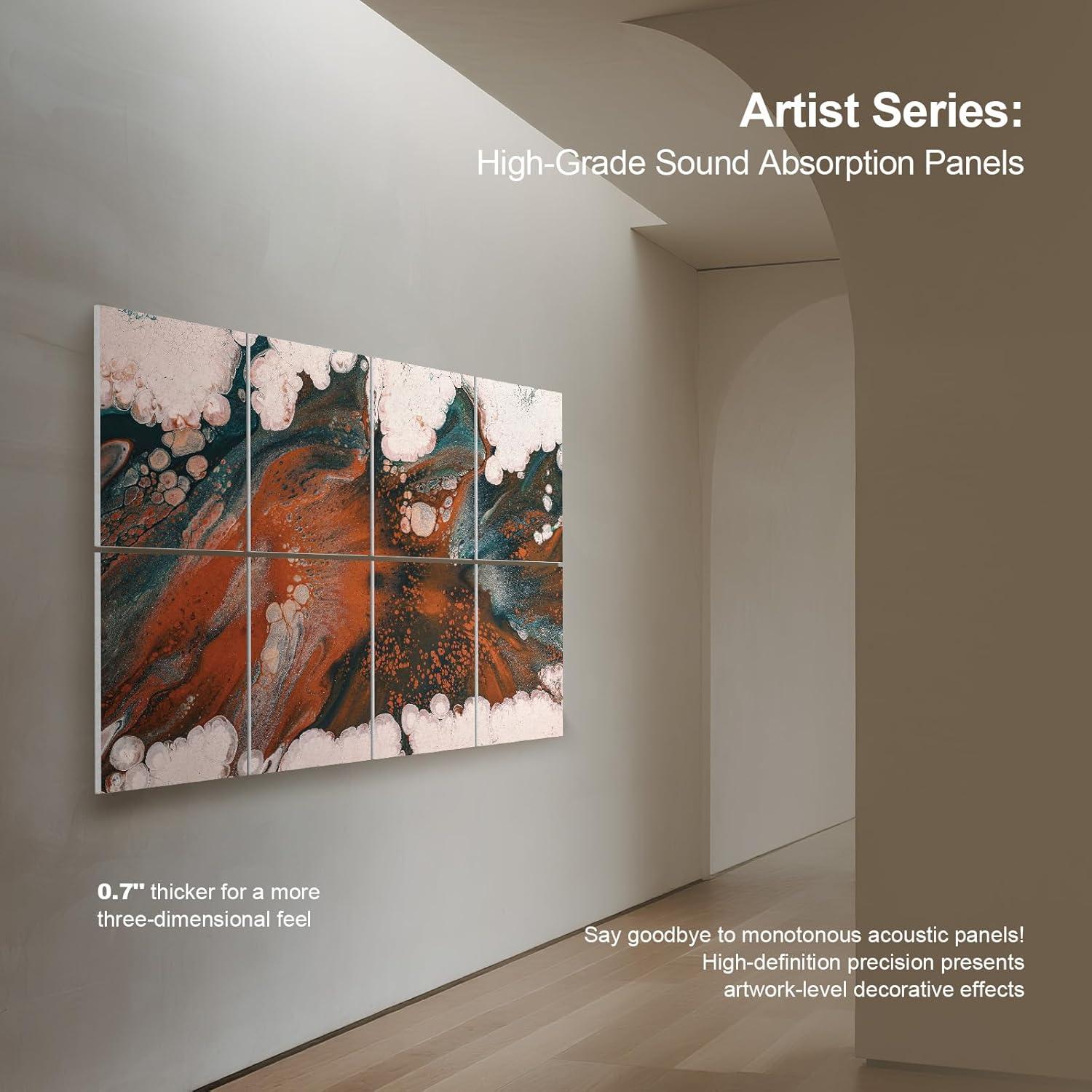 Paneles Acústicos UMIACOUSTICS 8 Pcs 40x30cm Naranja-Clara