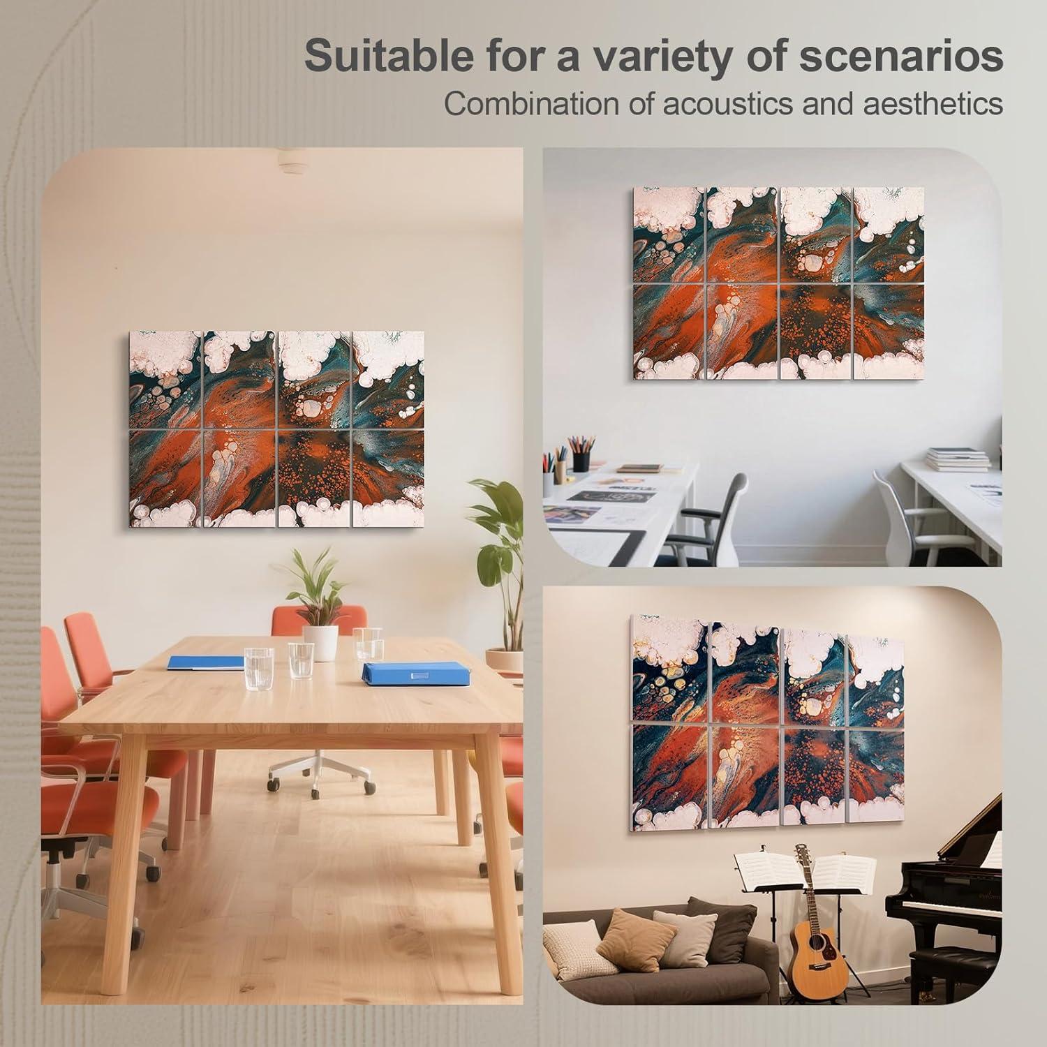 Paneles Acústicos UMIACOUSTICS 8 Pcs 40x30cm Naranja-Clara