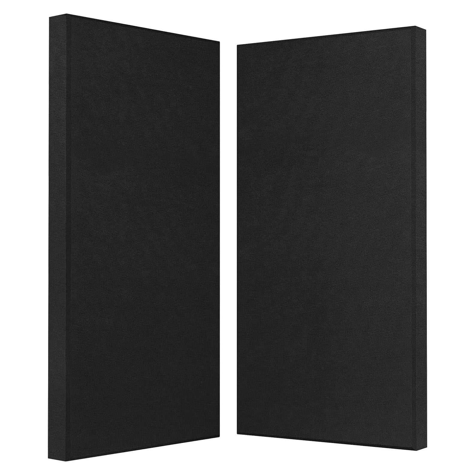 Paneles Acústicos de Fibra de Vidrio 120x60 cm Negro - 2 PCS