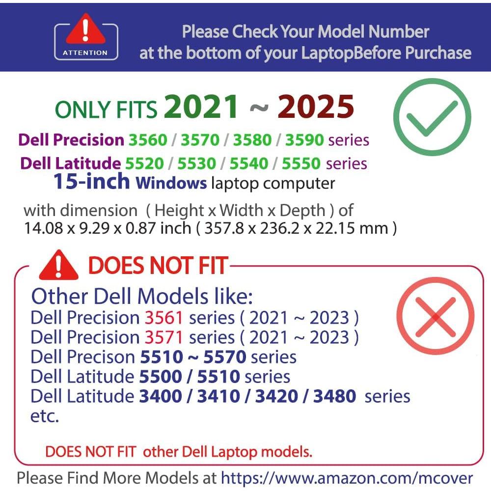 Funda mCover Azul para Dell Precision 3560/3570/3580/3590 15"