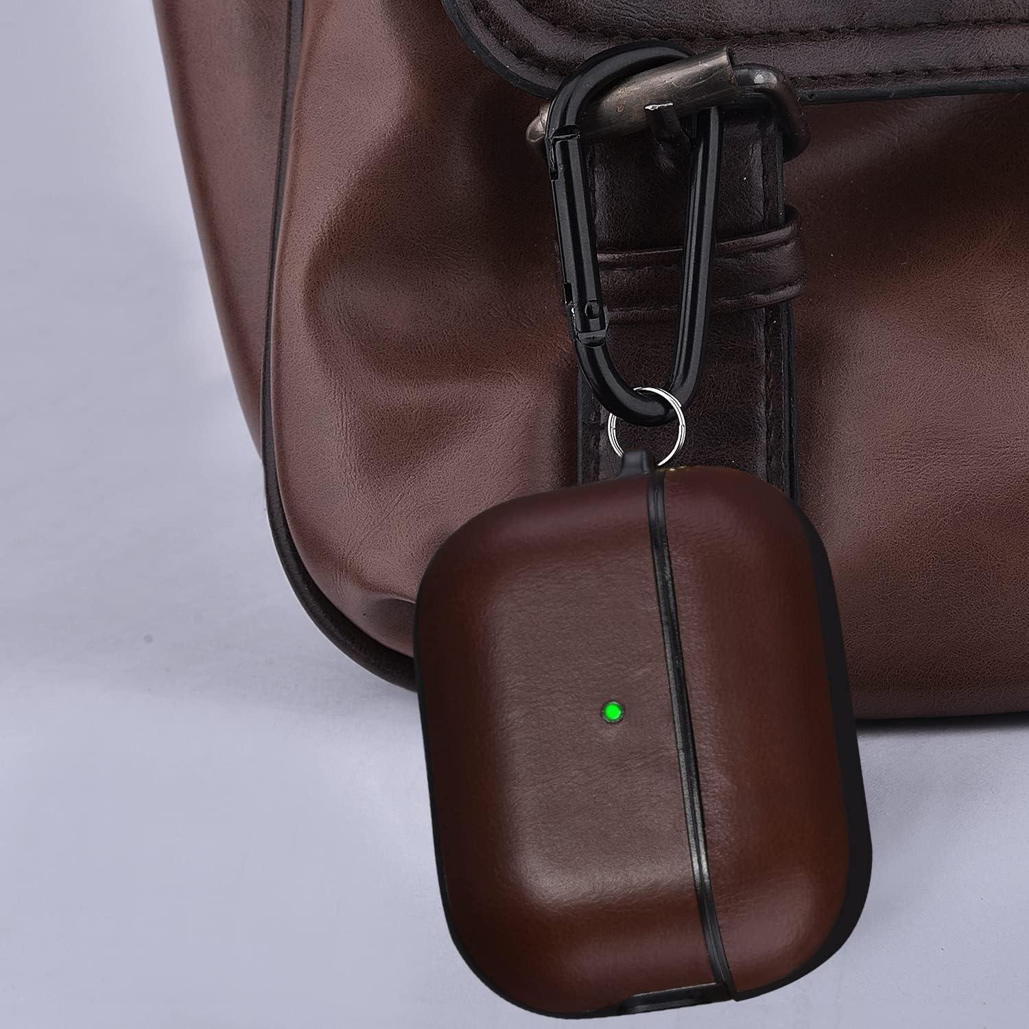 Funda de cuero V-MORO para Airpods Pro 2 - Marrón oscuro