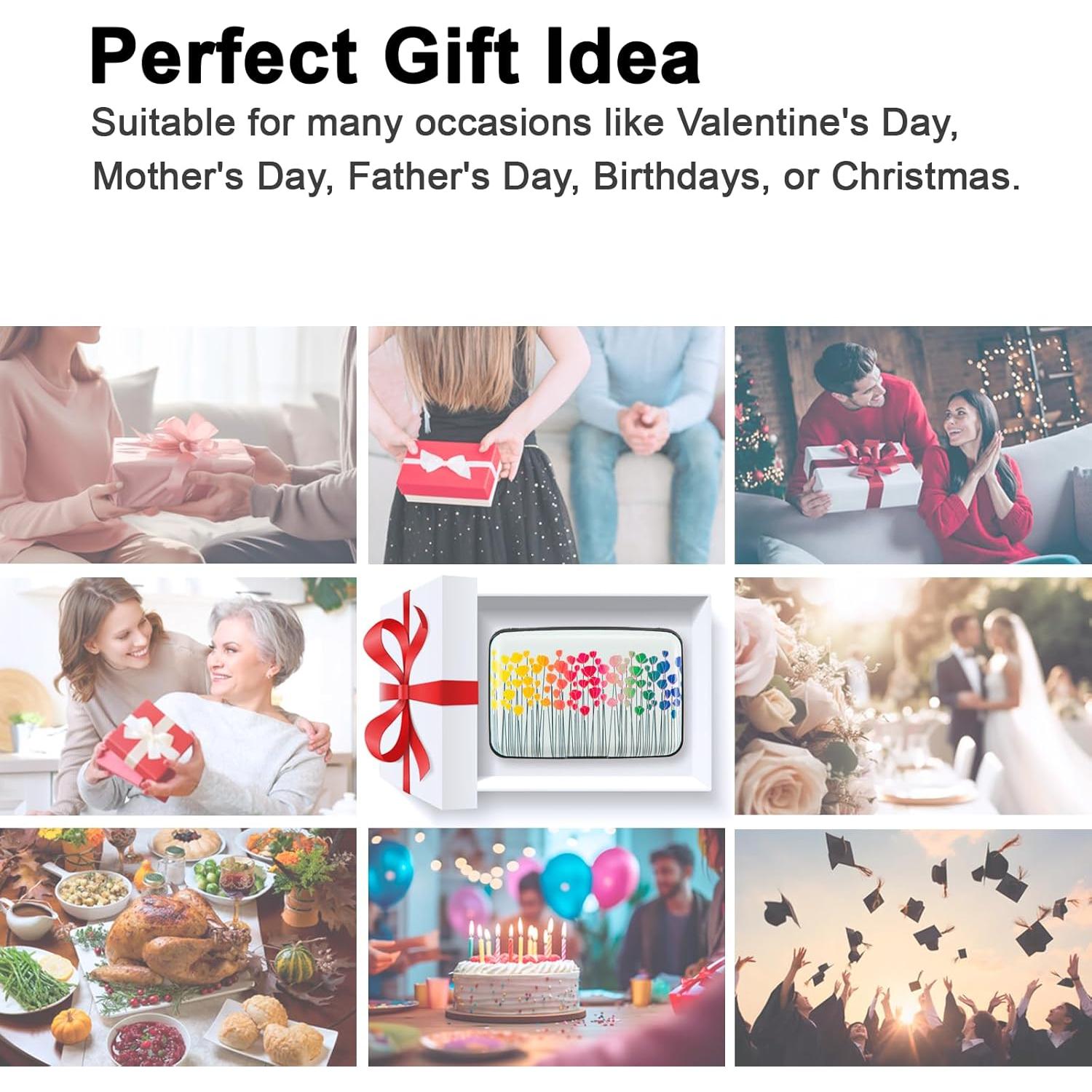 Portatarjetas RFID Kaabao Mini Slim Aluminio Flores Coloridas