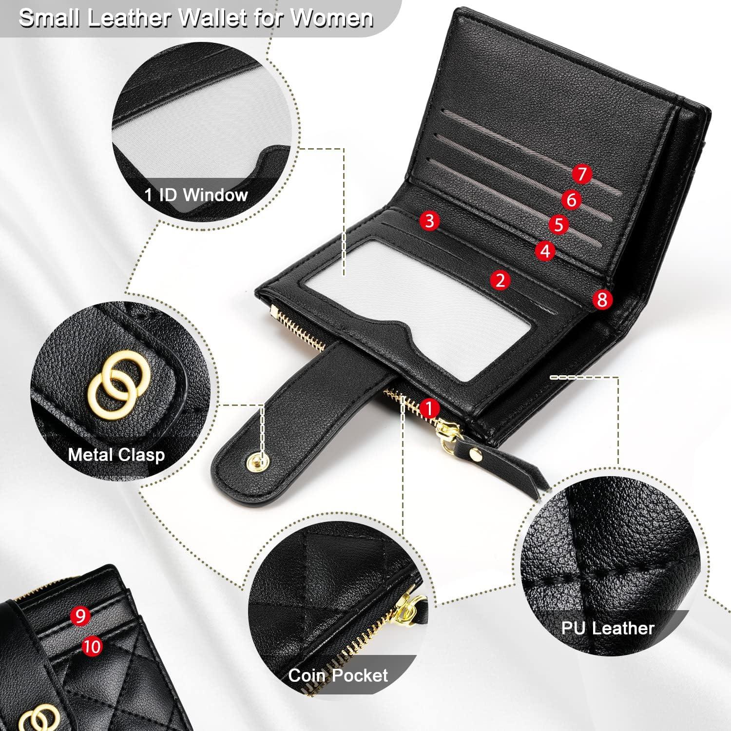 Billetera Pequeña Avando para Mujeres - Bifolding Negro