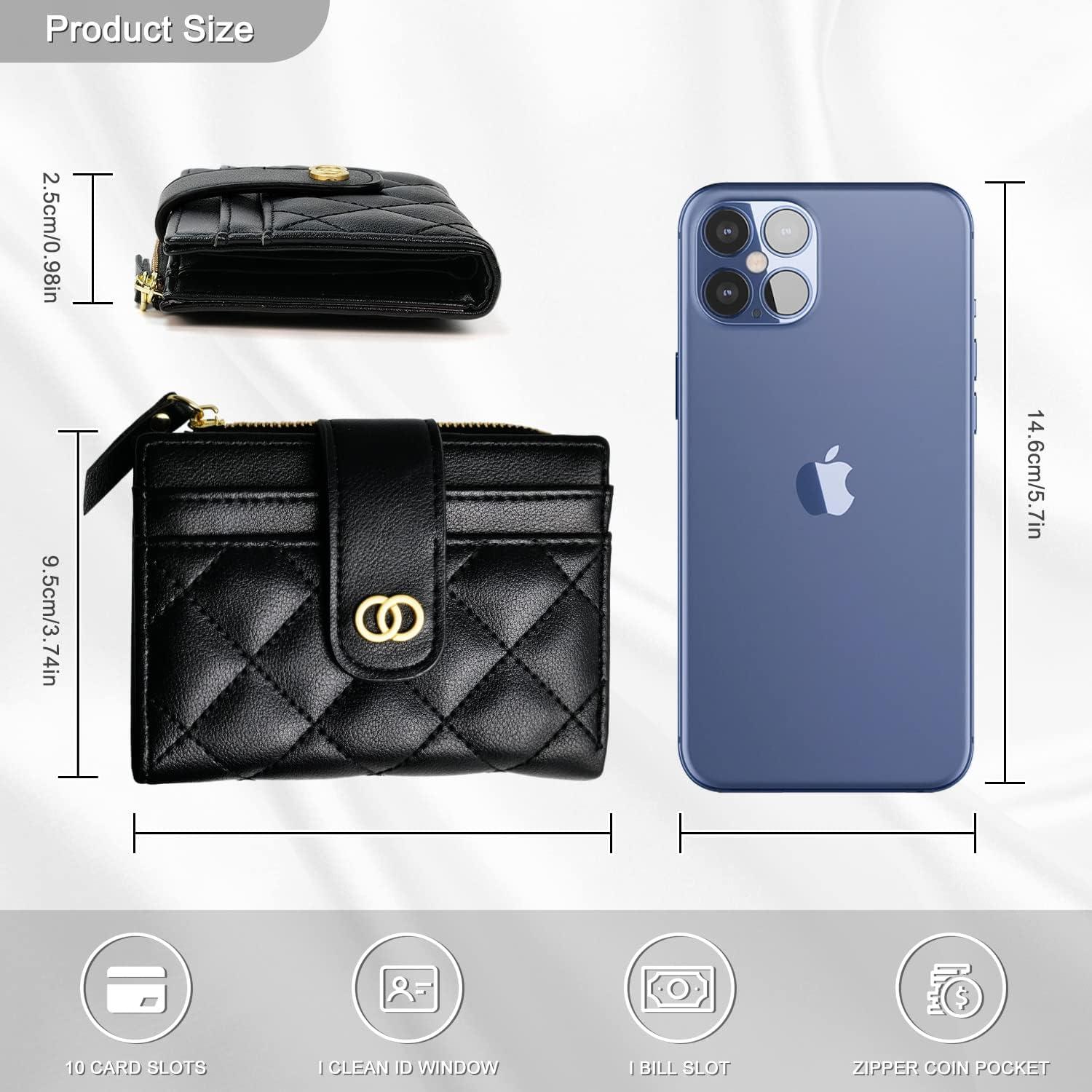 Billetera Pequeña Avando para Mujeres - Bifolding Negro