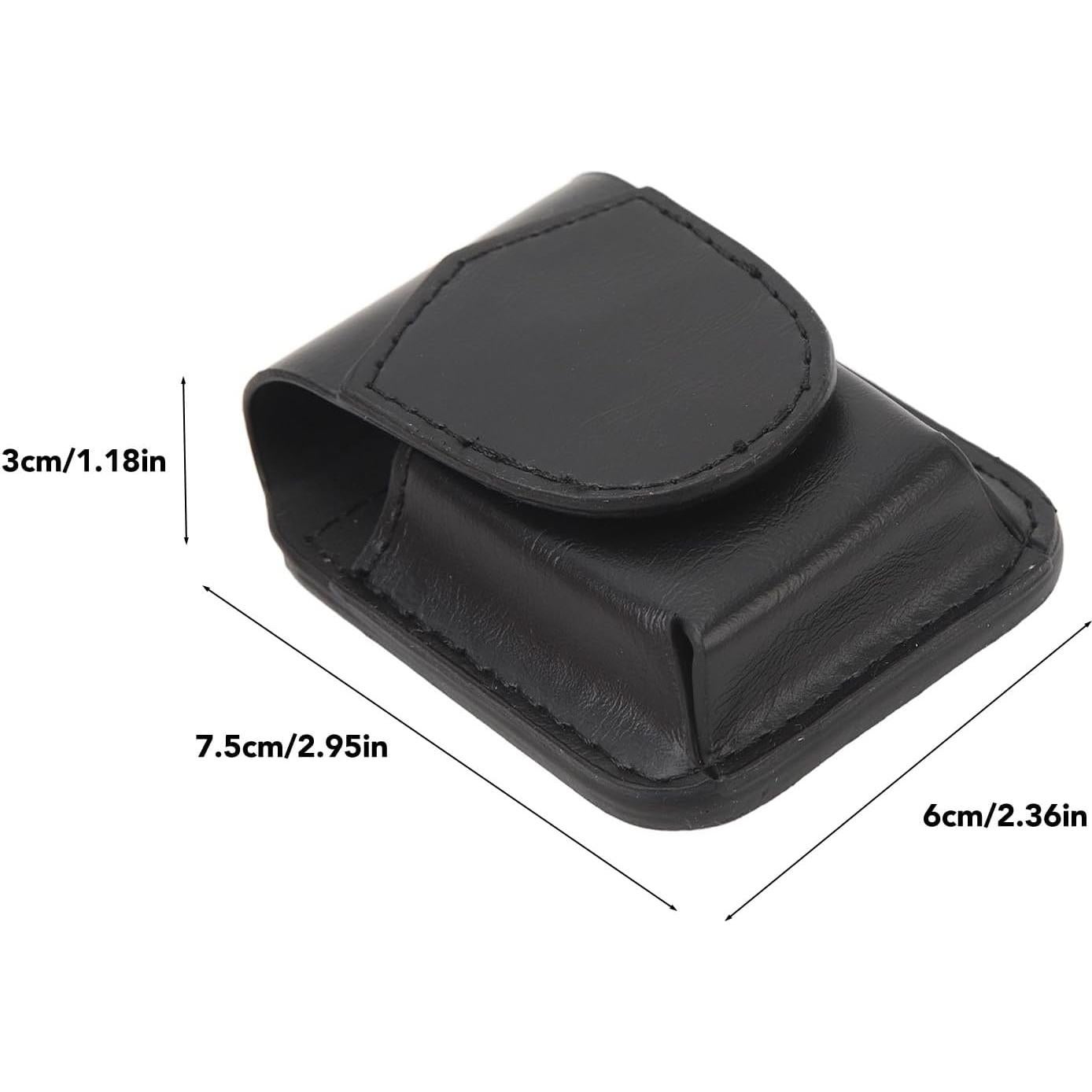 Funda de Cuero PU ASHATA para Encendedor - Negro, Portátil y Ligera