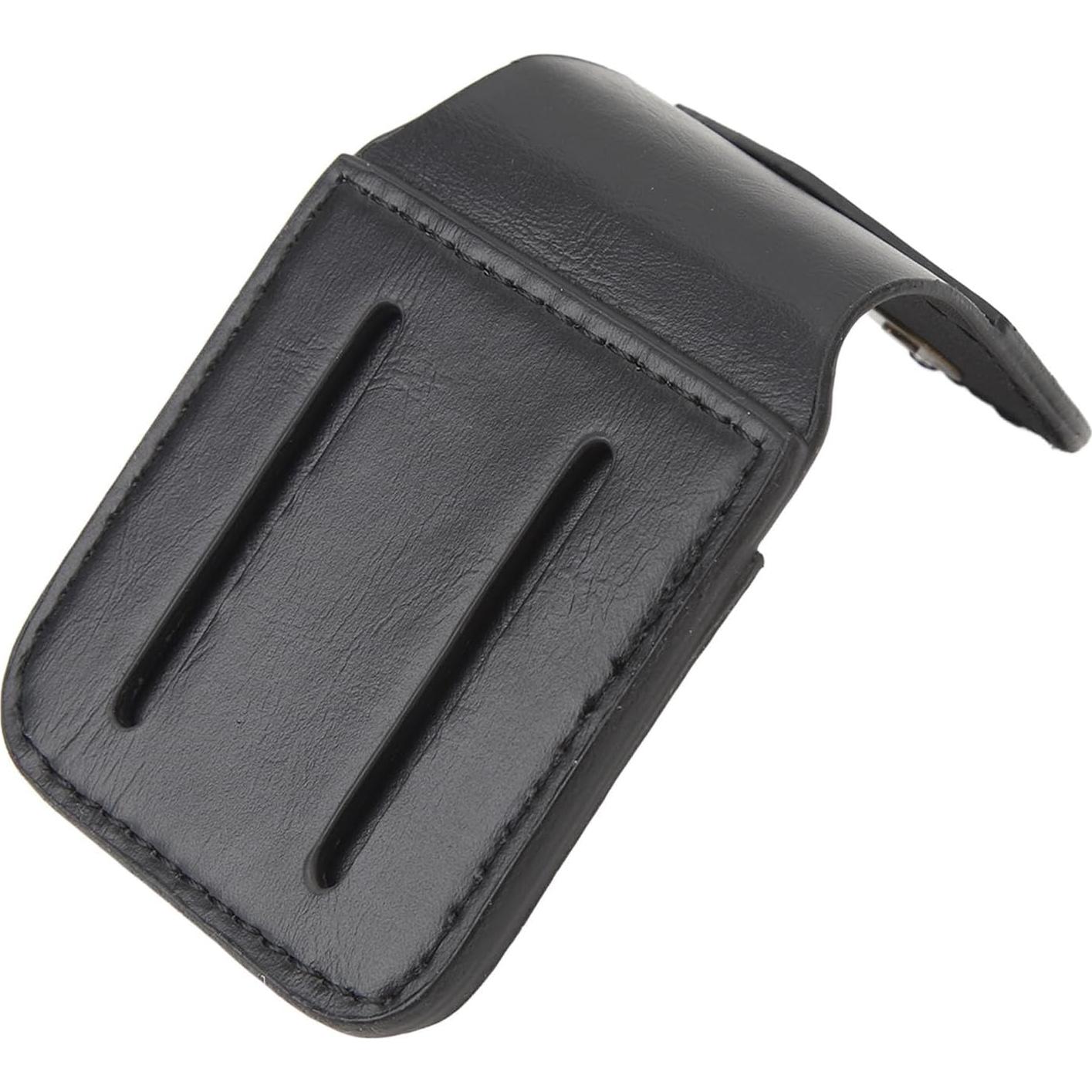Funda de Cuero PU ASHATA para Encendedor - Negro, Portátil y Ligera