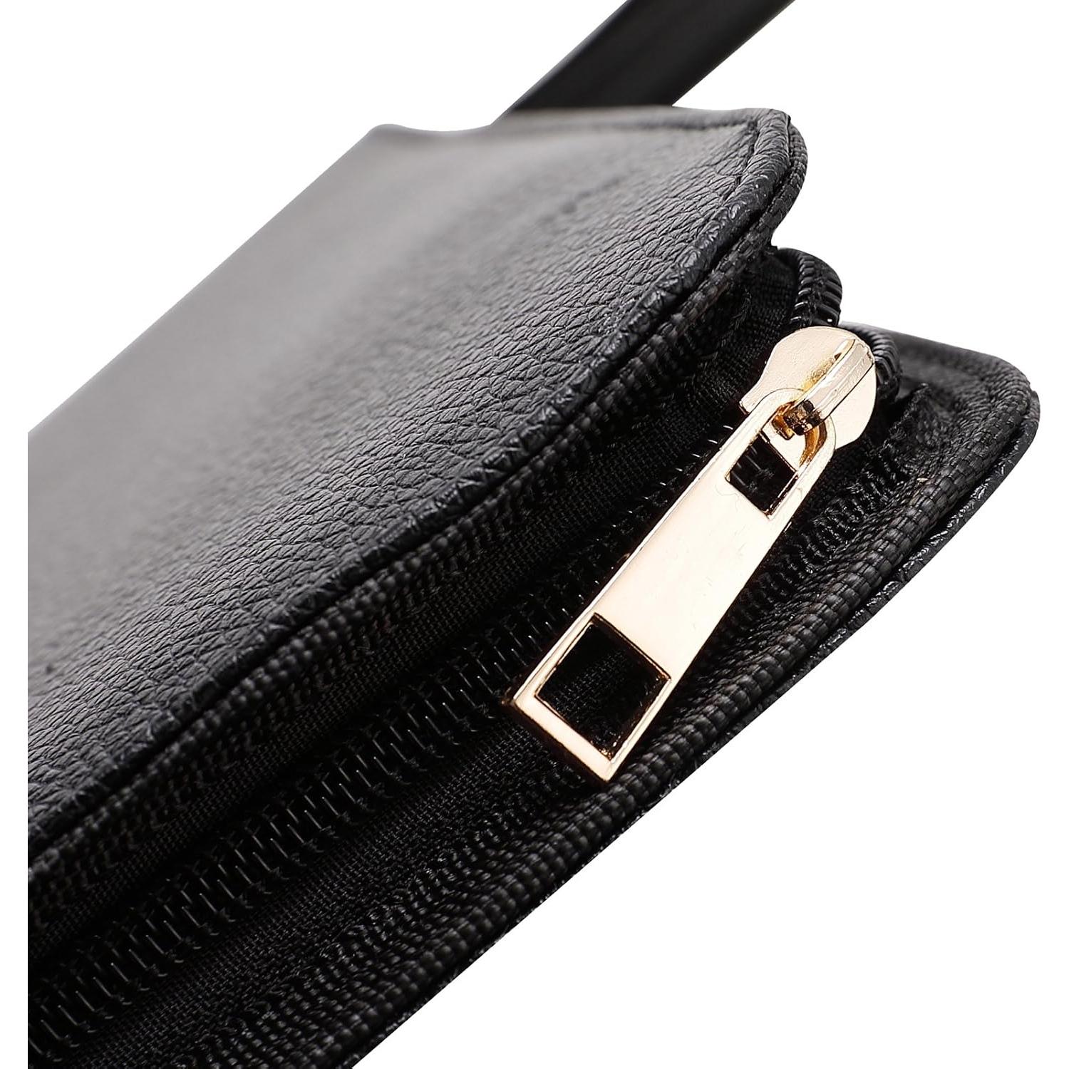 Estuche de Cuero PU Negro para 48 Plumas - Diseño Clásico