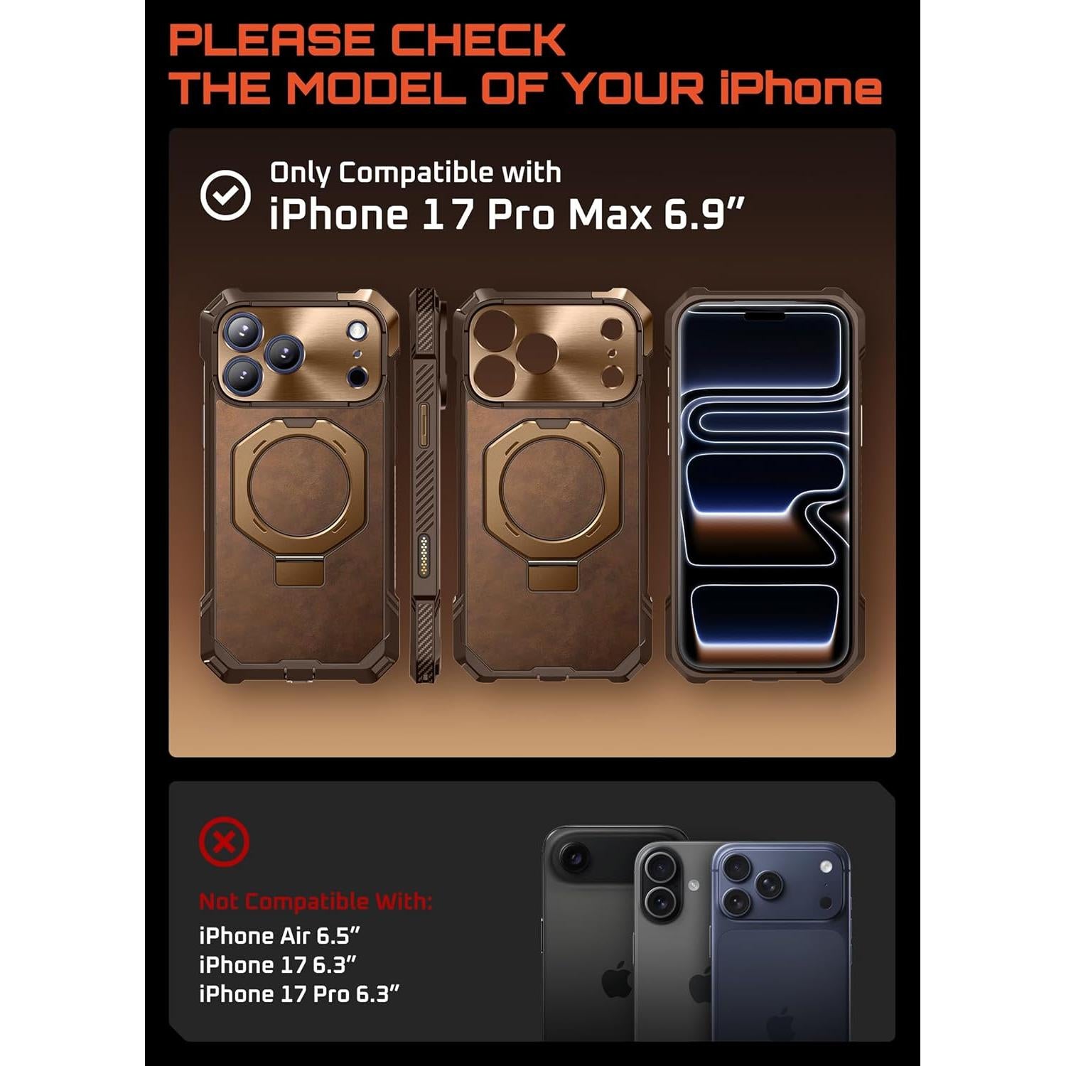 Funda SUPCASE para iPhone 17 Pro Max con Soporte y MagSafe