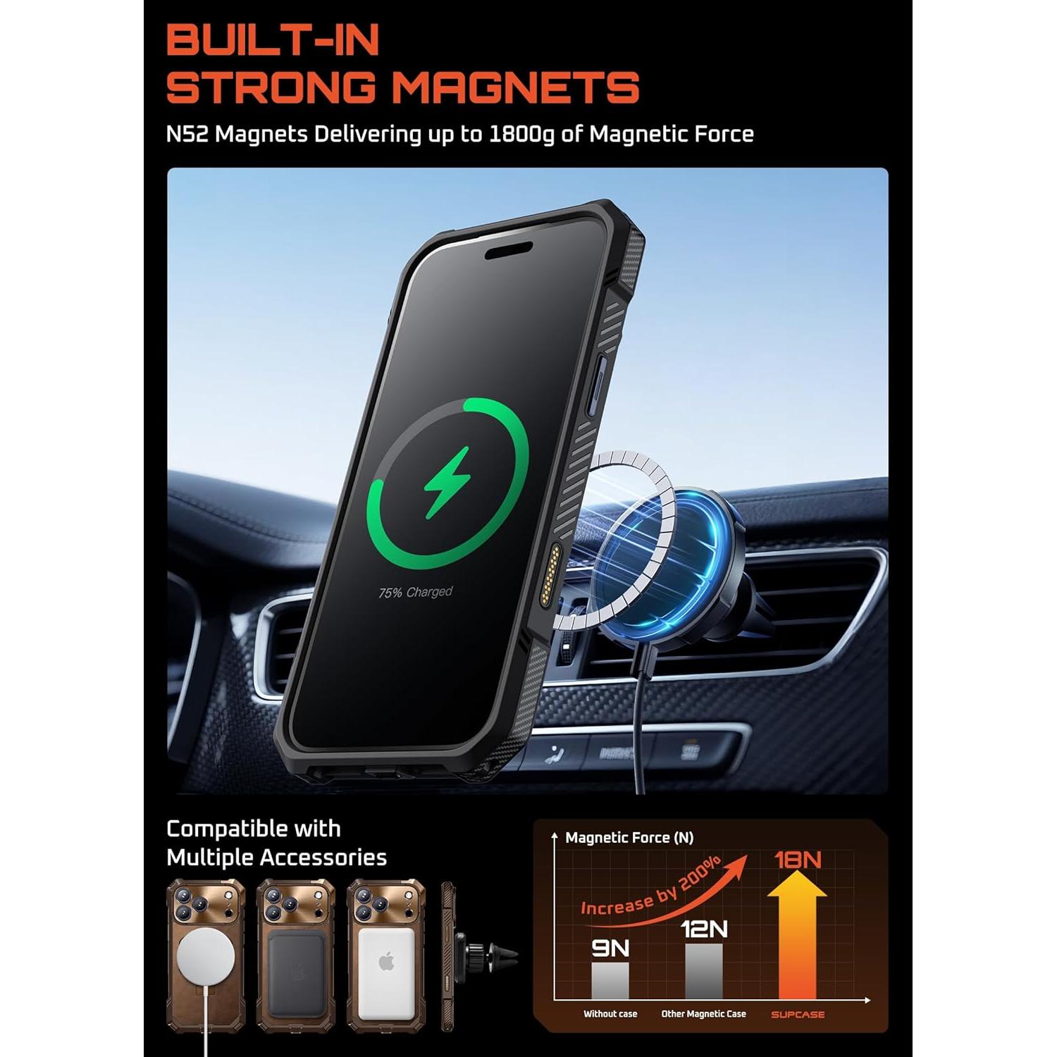 Funda SUPCASE para iPhone 17 Pro Max con Soporte y MagSafe