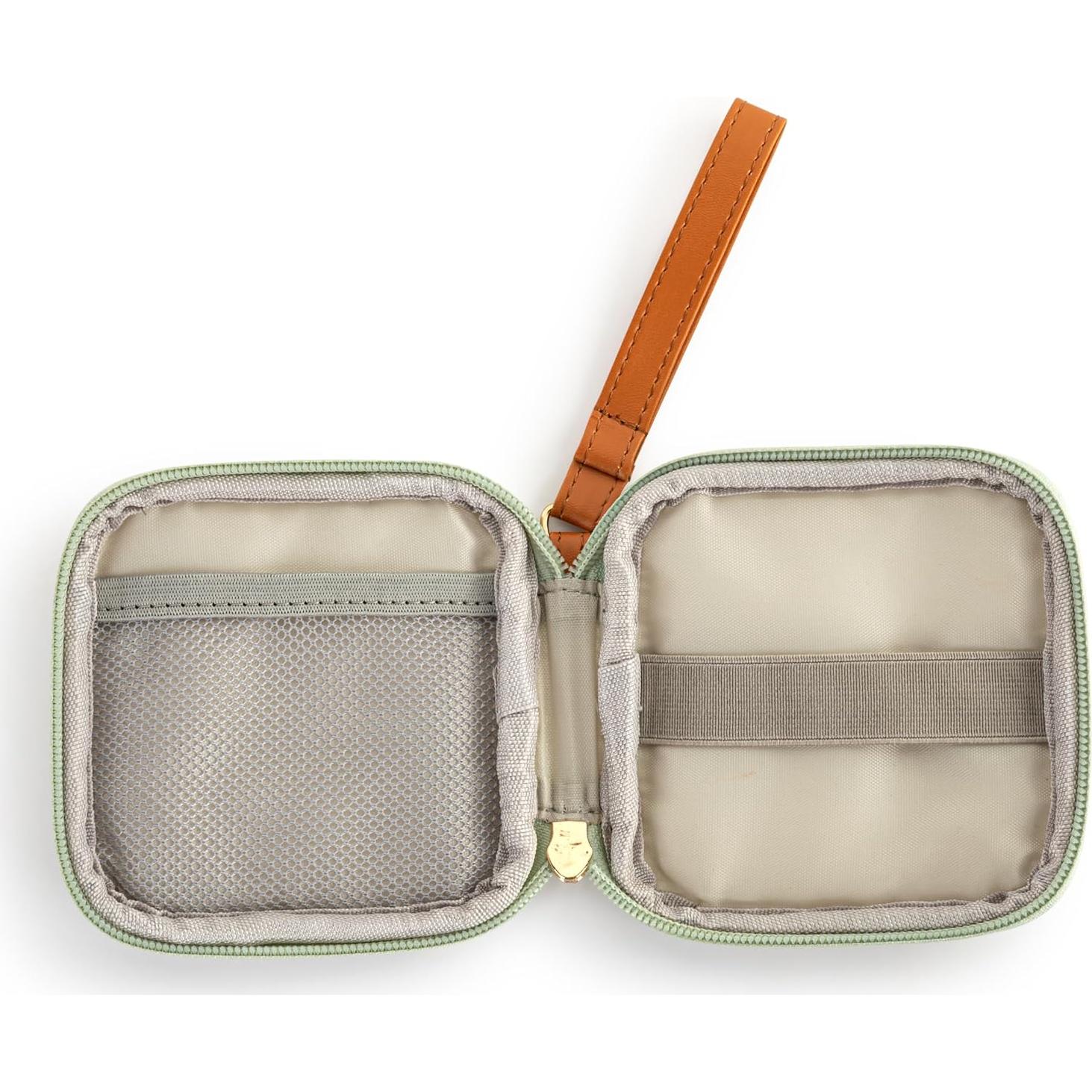 Funda Organizador de Viaje DEMDACO para Cables y Auriculares 10x10 cm Verde