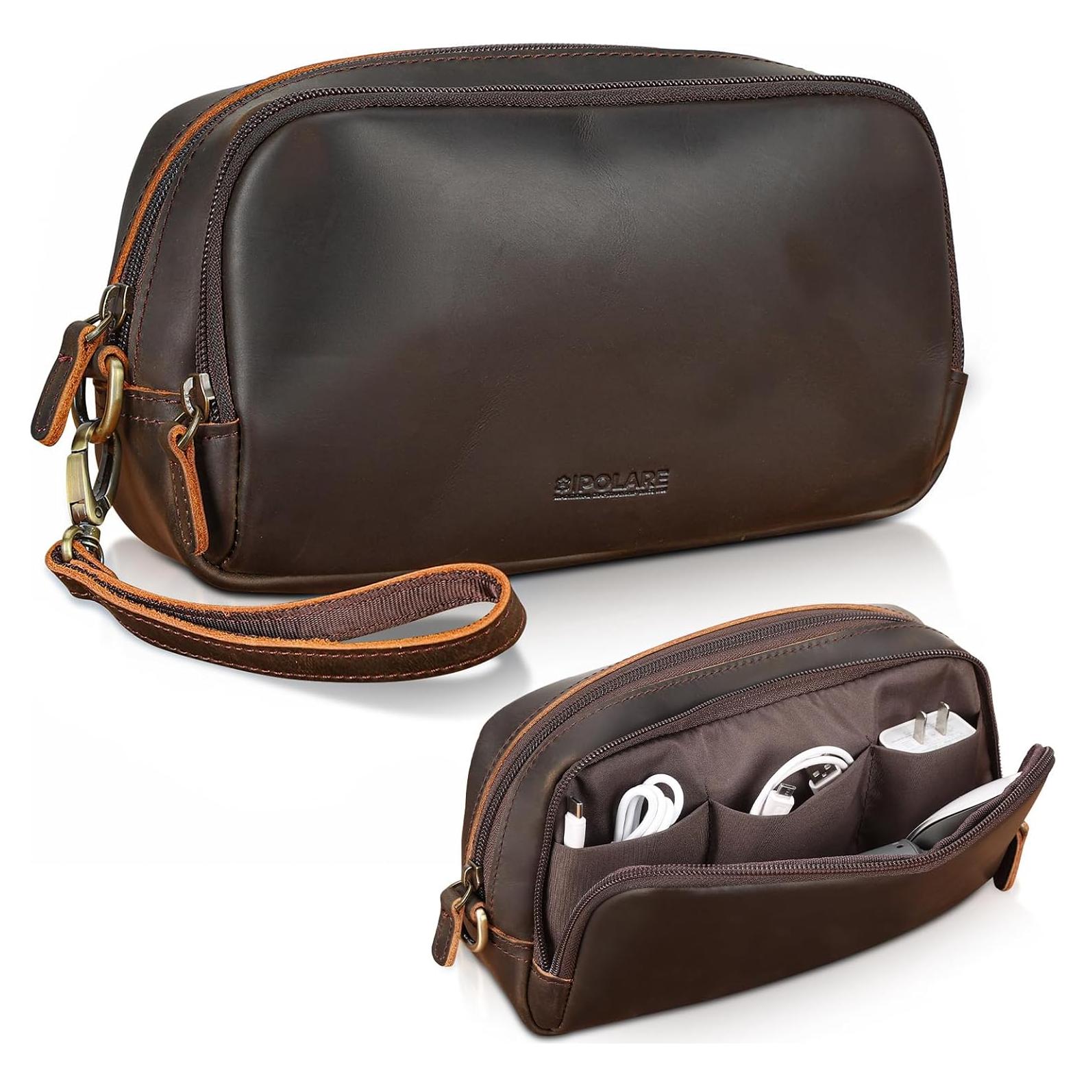 Organizador de Cables de Cuero Polare - 25x8x14.5 cm