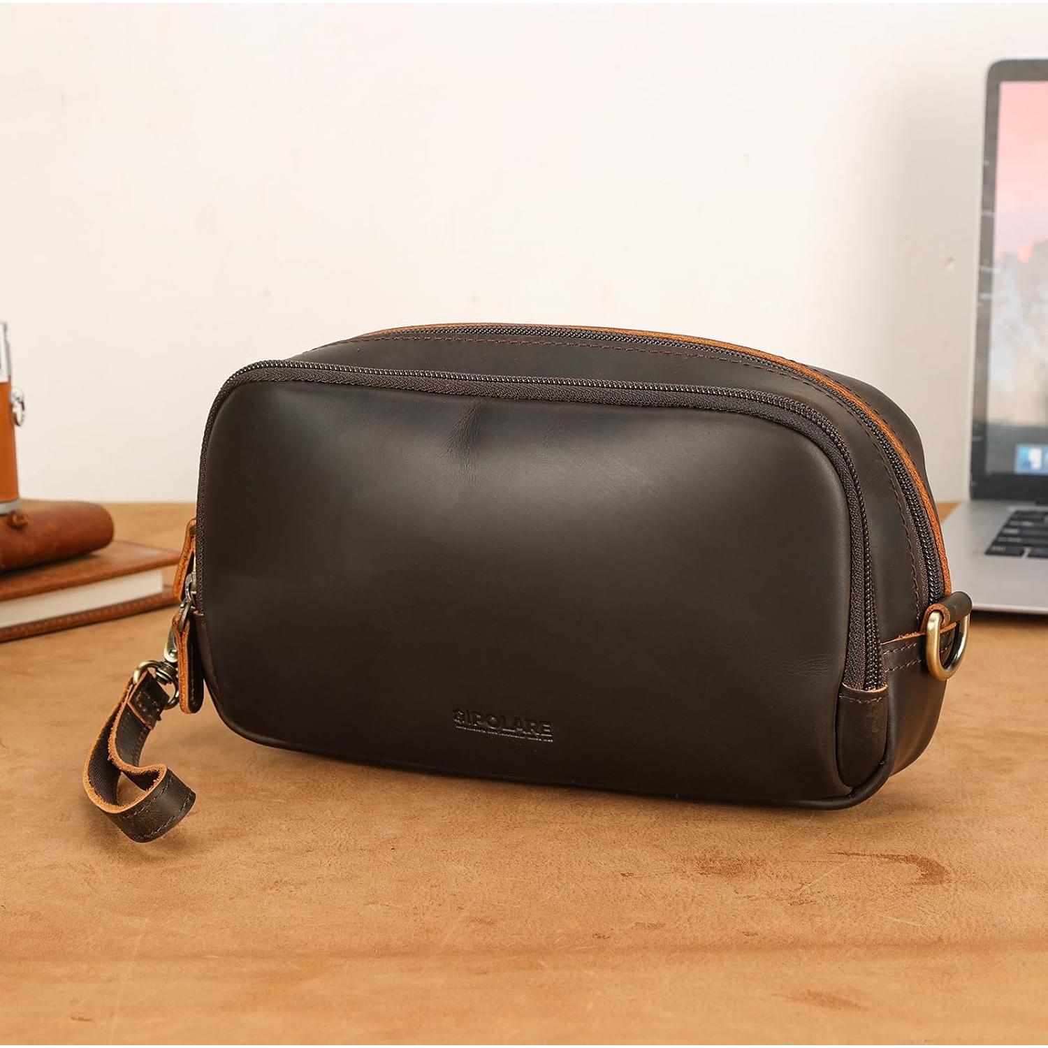 Organizador de Cables de Cuero Polare - 25x8x14.5 cm