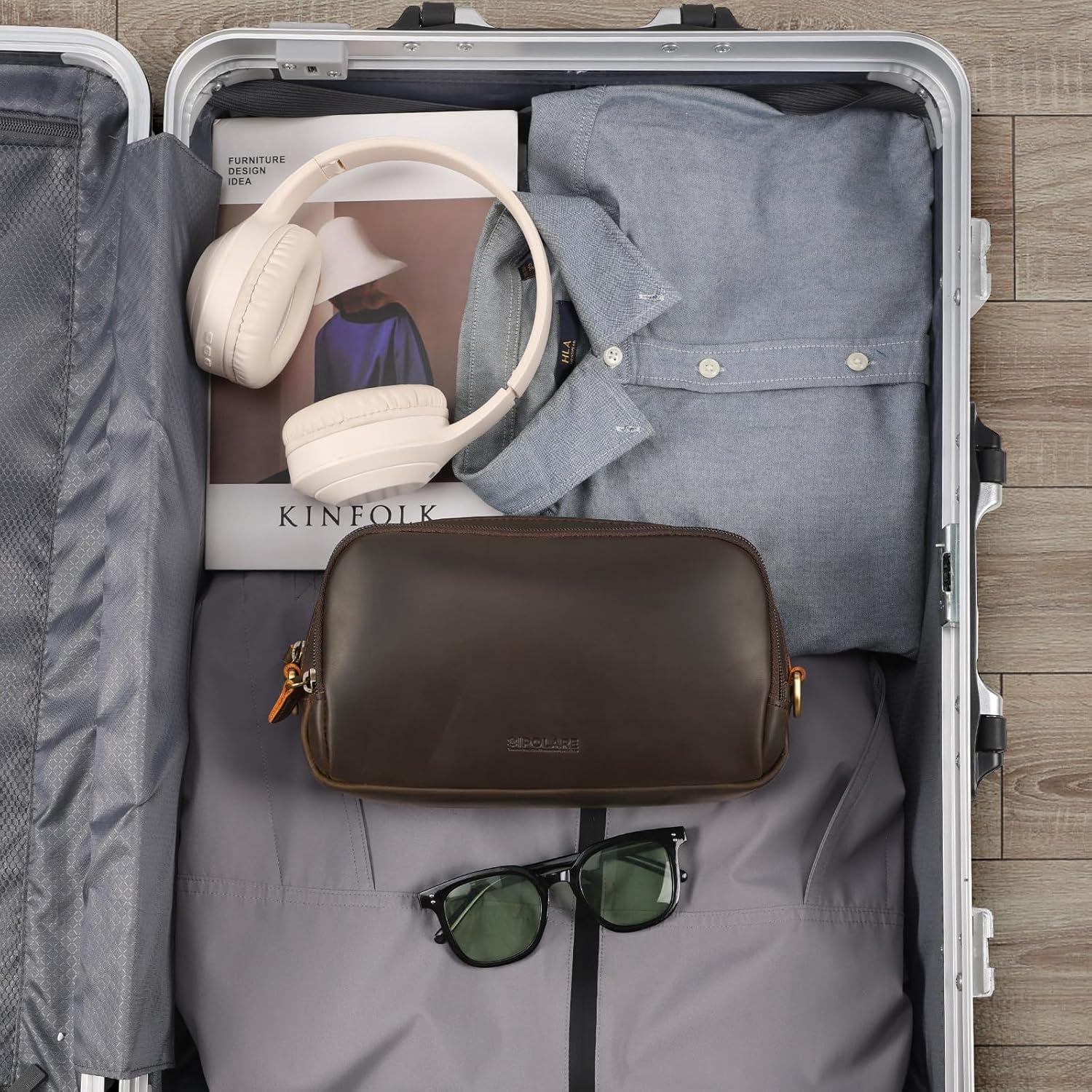 Organizador de Cables de Cuero Polare - 25x8x14.5 cm