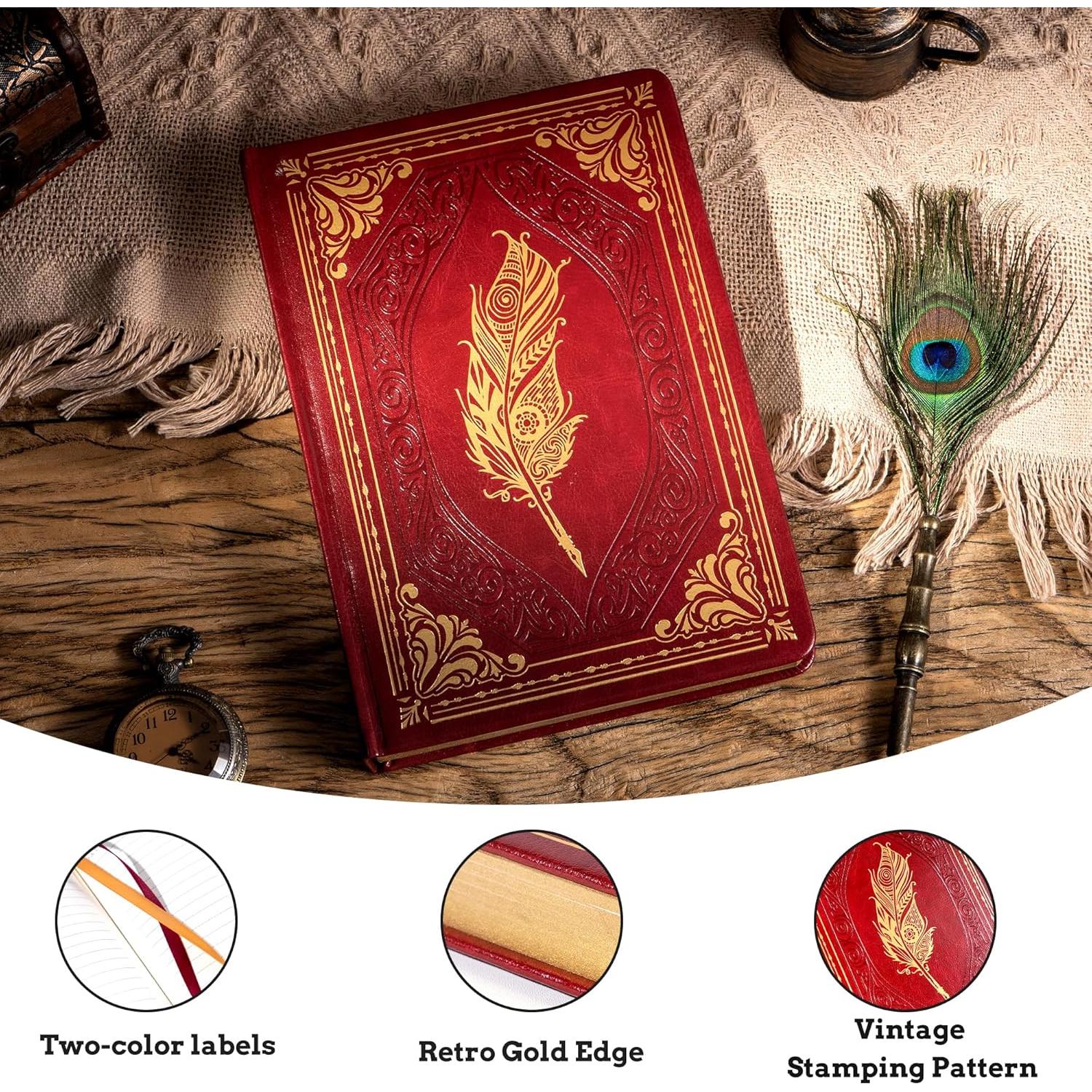 Cuadernos de Tapa Dura CAGIE A5 320 Páginas Rojo Oscuro