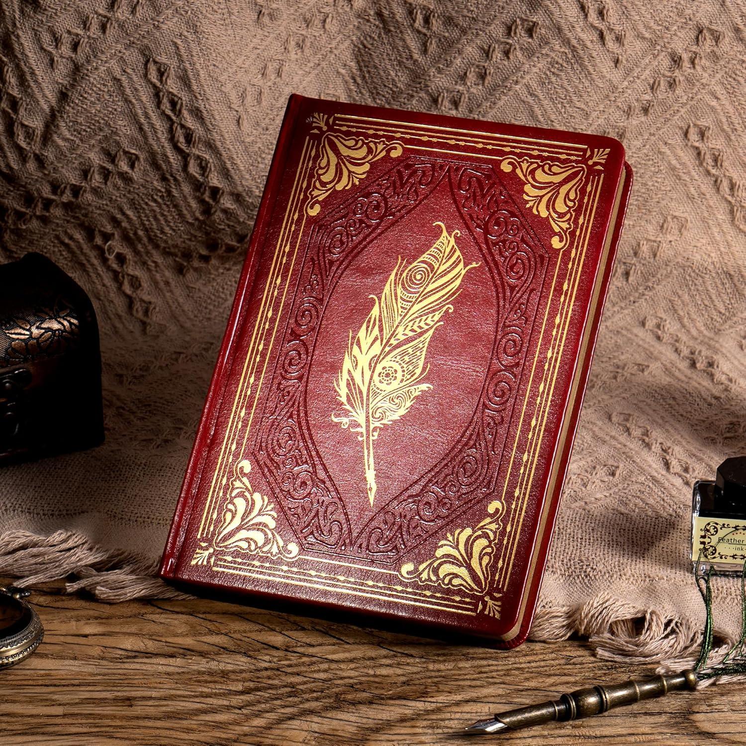 Cuadernos de Tapa Dura CAGIE A5 320 Páginas Rojo Oscuro