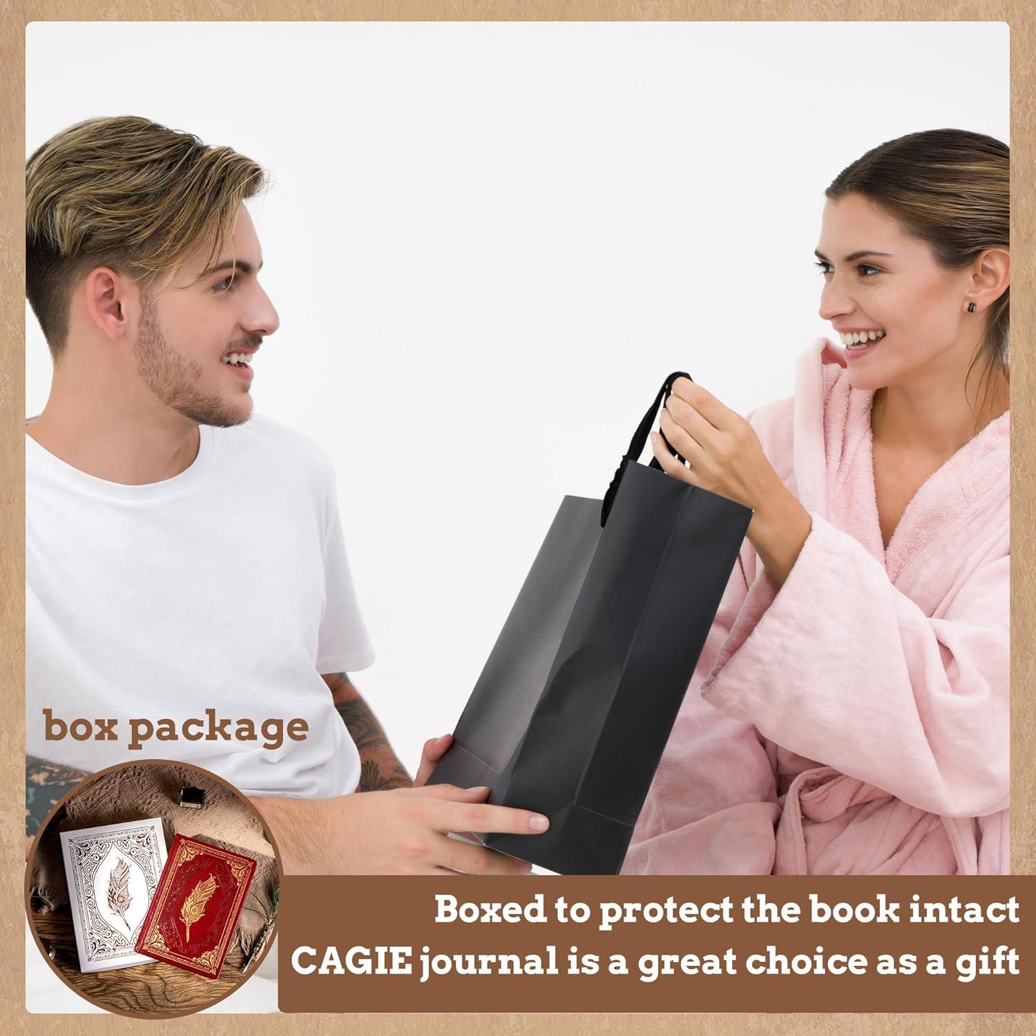 Cuadernos de Tapa Dura CAGIE A5 320 Páginas Rojo Oscuro