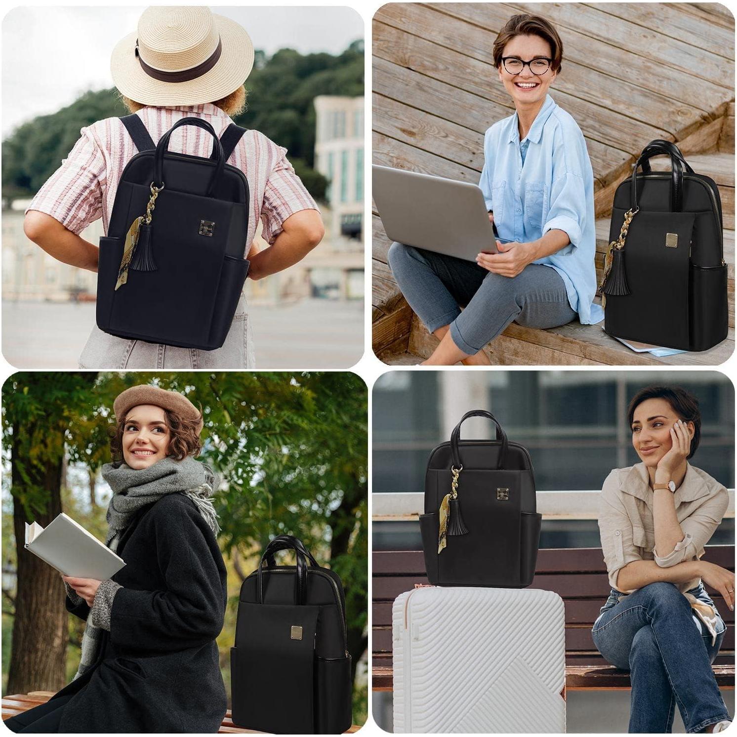 Mochila para Laptop Slim Travel Nylon Negro 15.6" Resistente al Agua