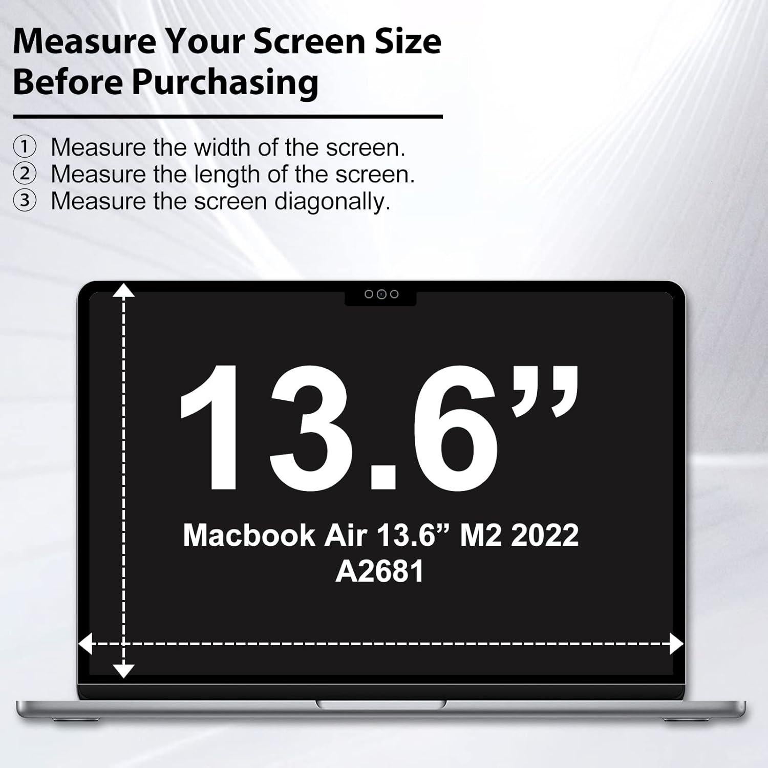 Protector de Pantalla Vidrio Templado XinWoTuo MacBook Air 13.6" M2 2022