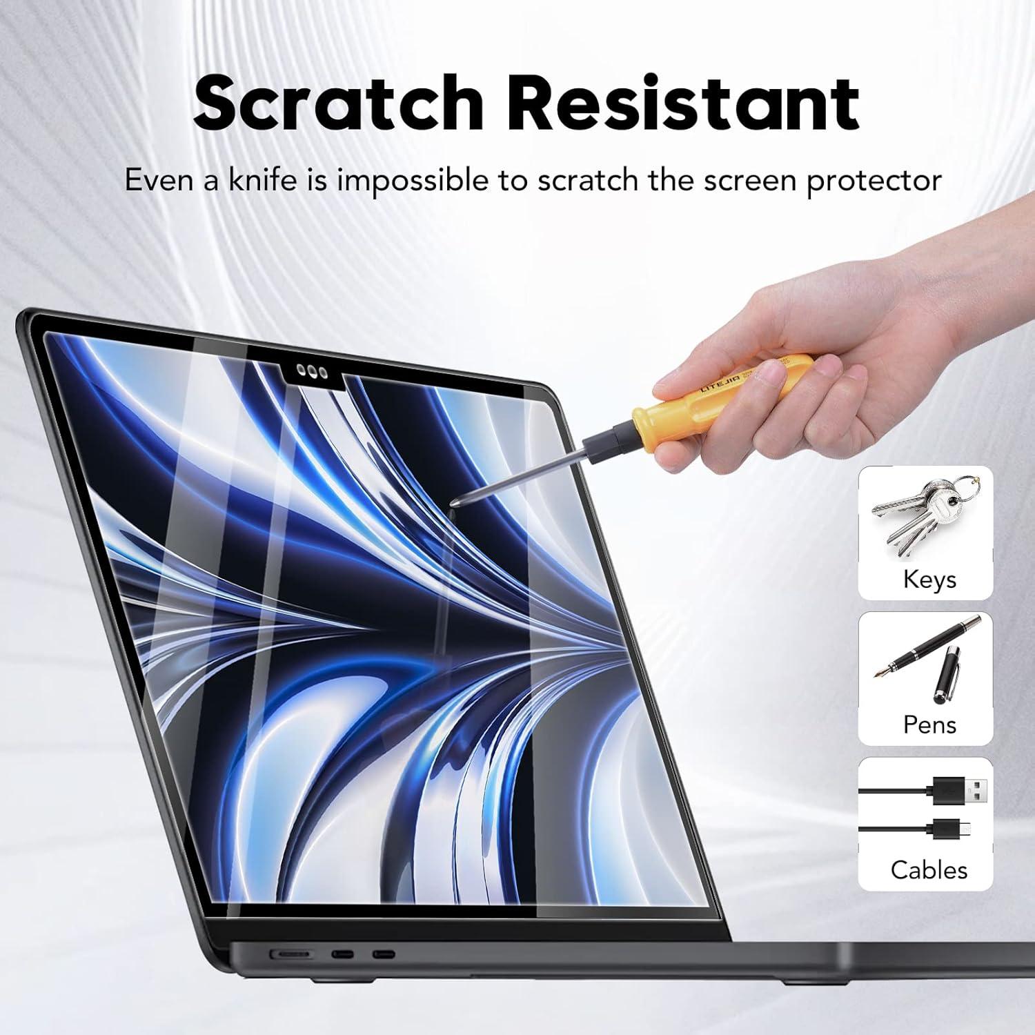 Protector de Pantalla Vidrio Templado XinWoTuo MacBook Air 13.6" M2 2022