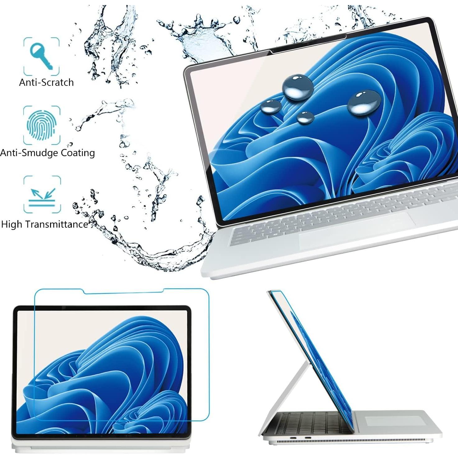 Protector de Pantalla Vidrio Templado Megoo para Surface Laptop Studio 2 - 3 Pack