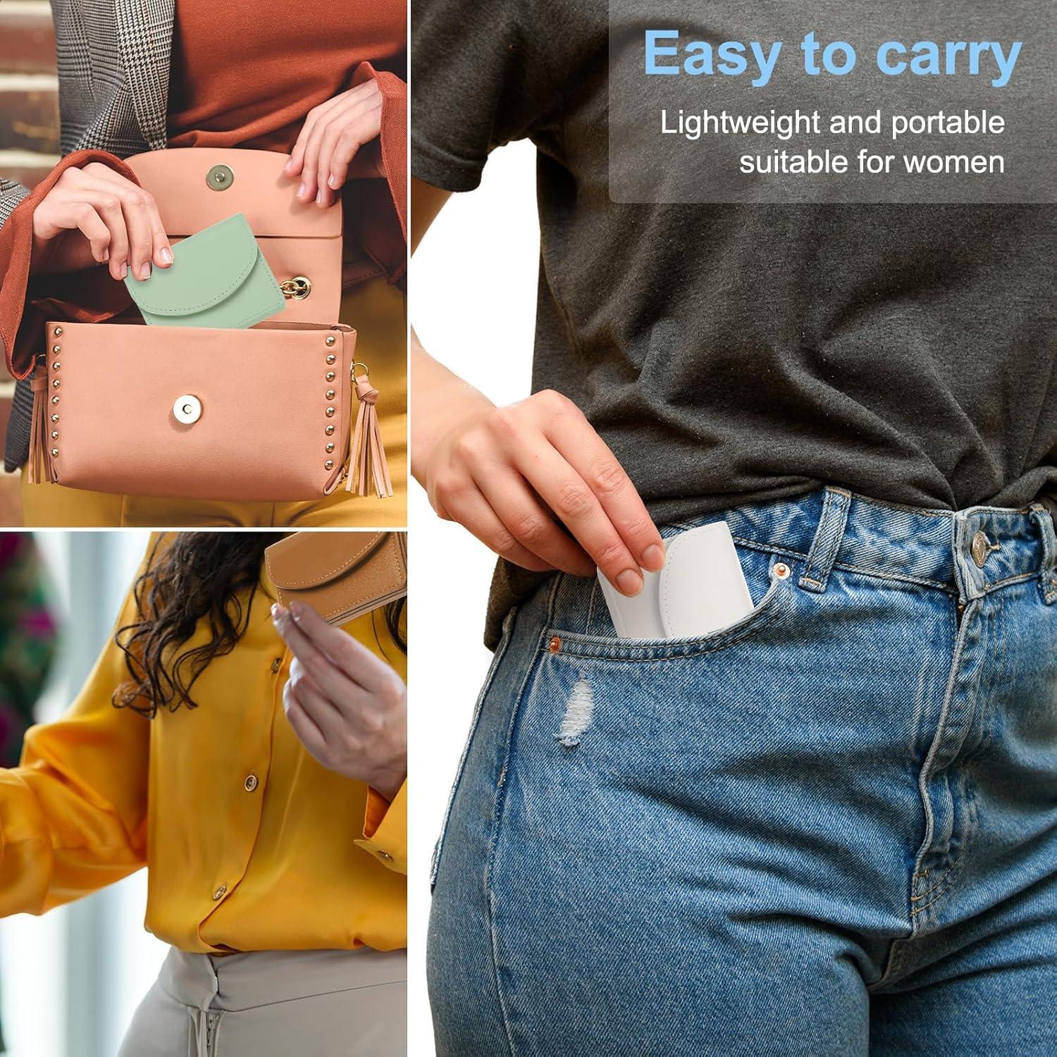 Funda de Tarjetas de Negocios uxcell Verde de Cuero PU Compacta