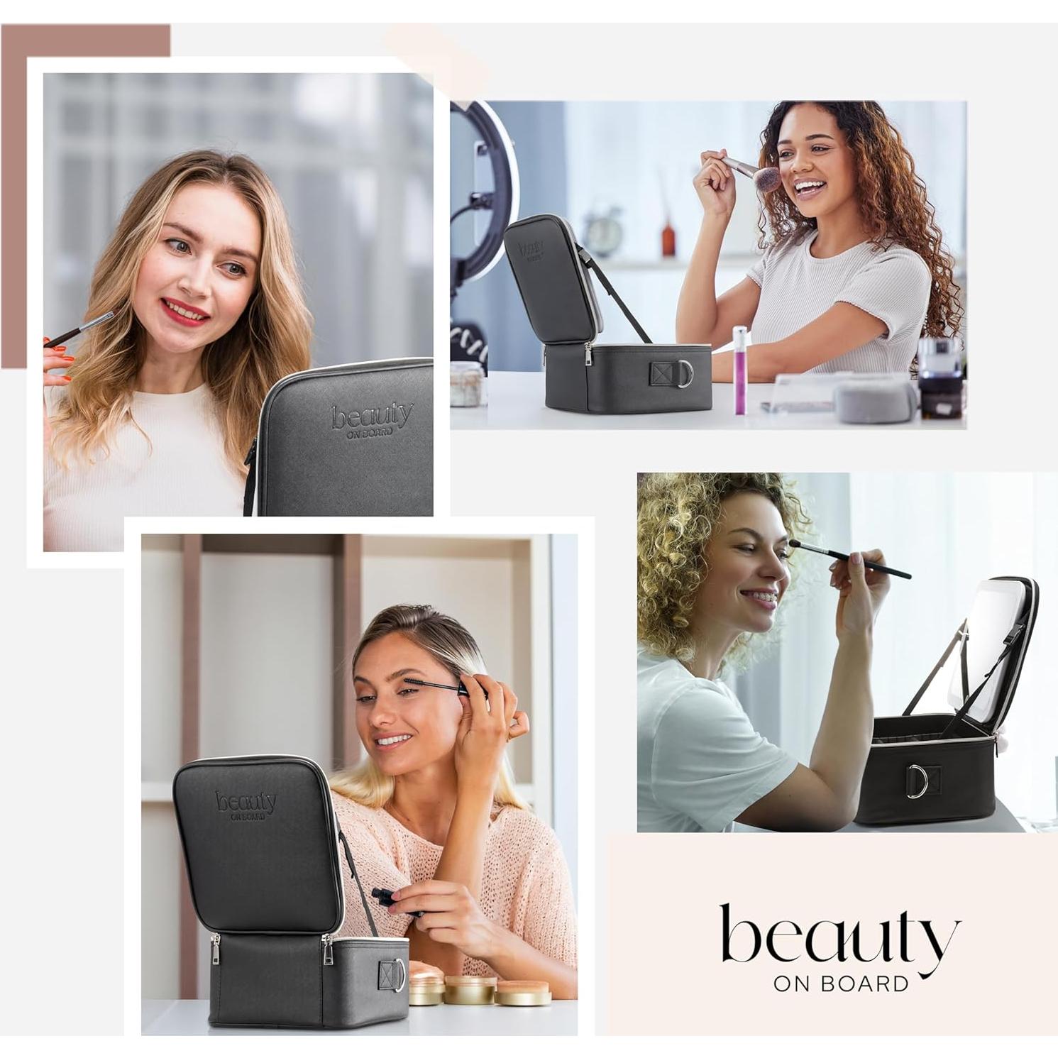 Estuche de Maquillaje LED BeautyOnBoard - 3 Brillos Ajustables