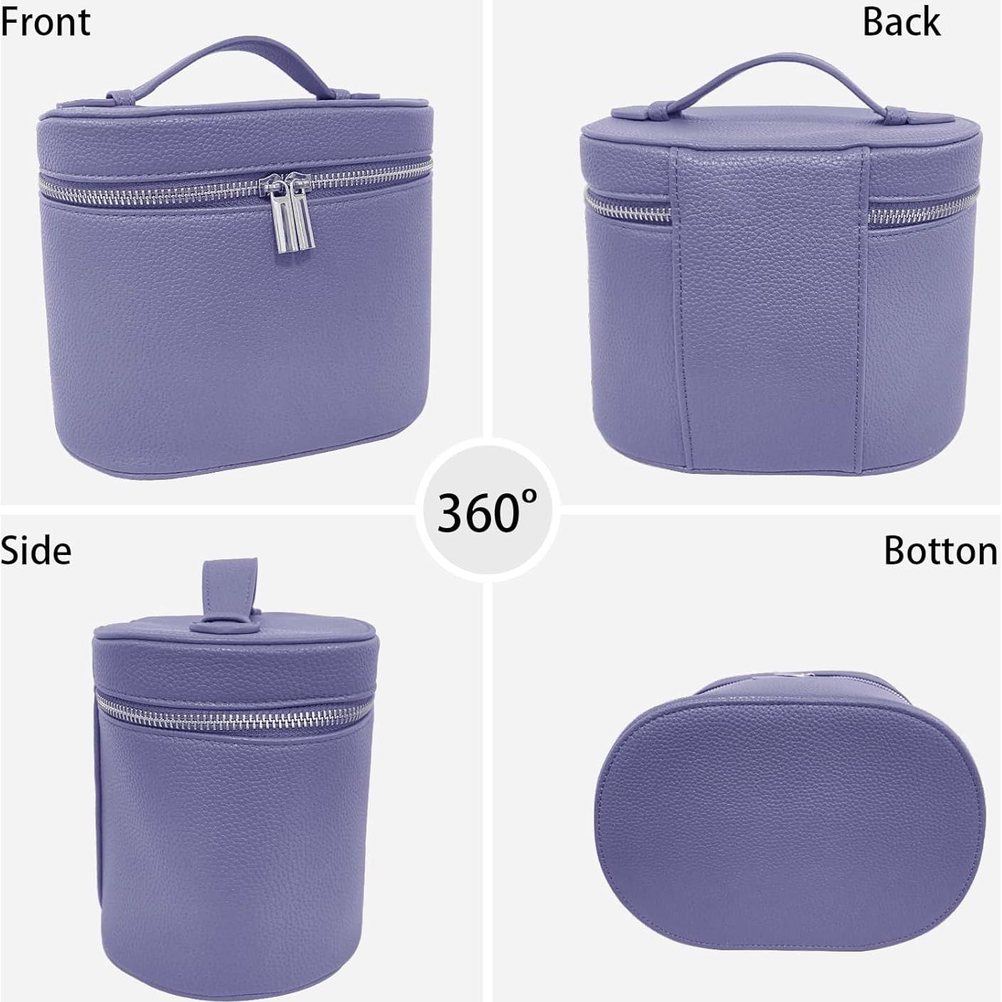 Bolsa de Maquillaje Knowenat Púrpura con Afeitadora de Viaje