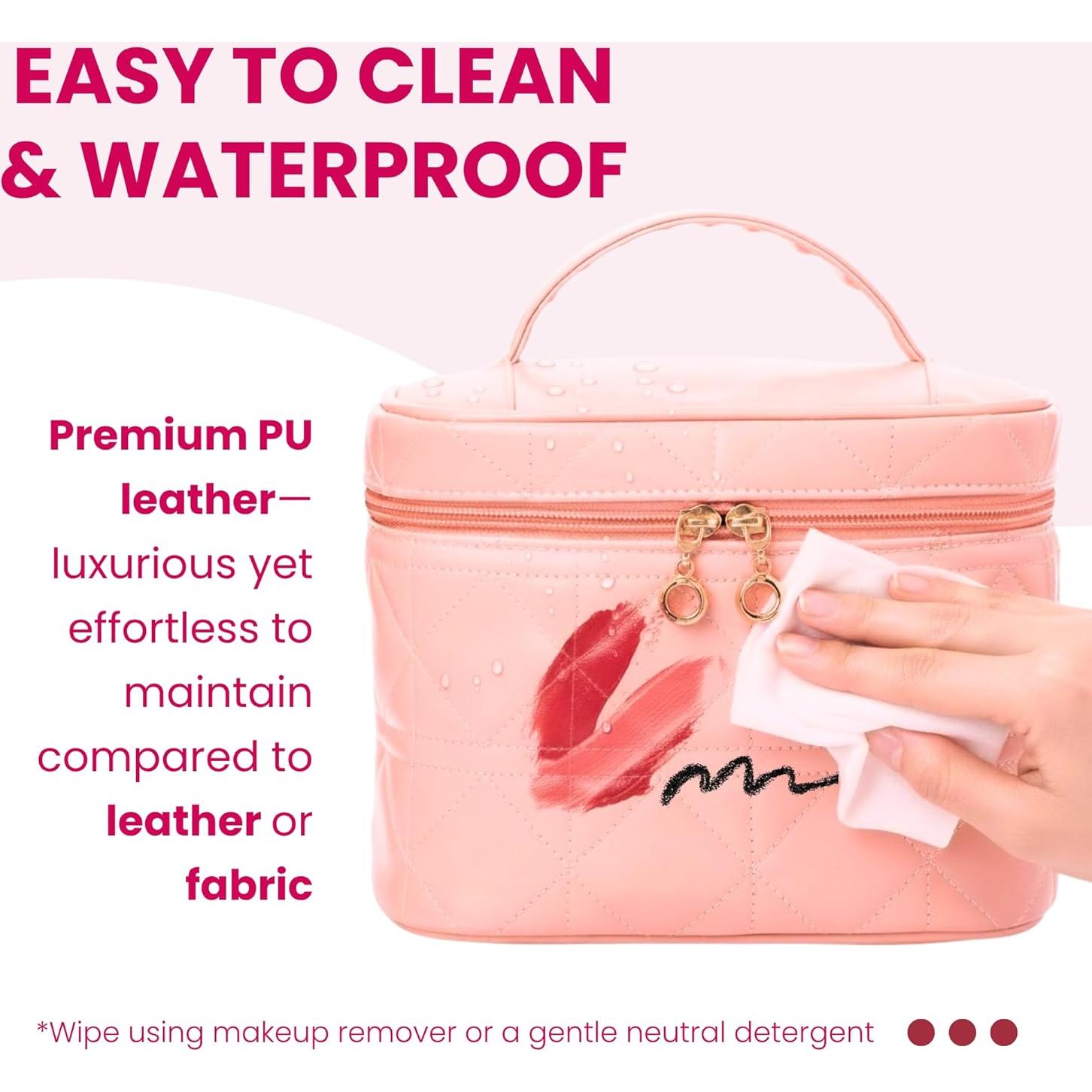 Bolsa de Maquillaje Rosa Nestoro con Estuche de Joyería Acolchado