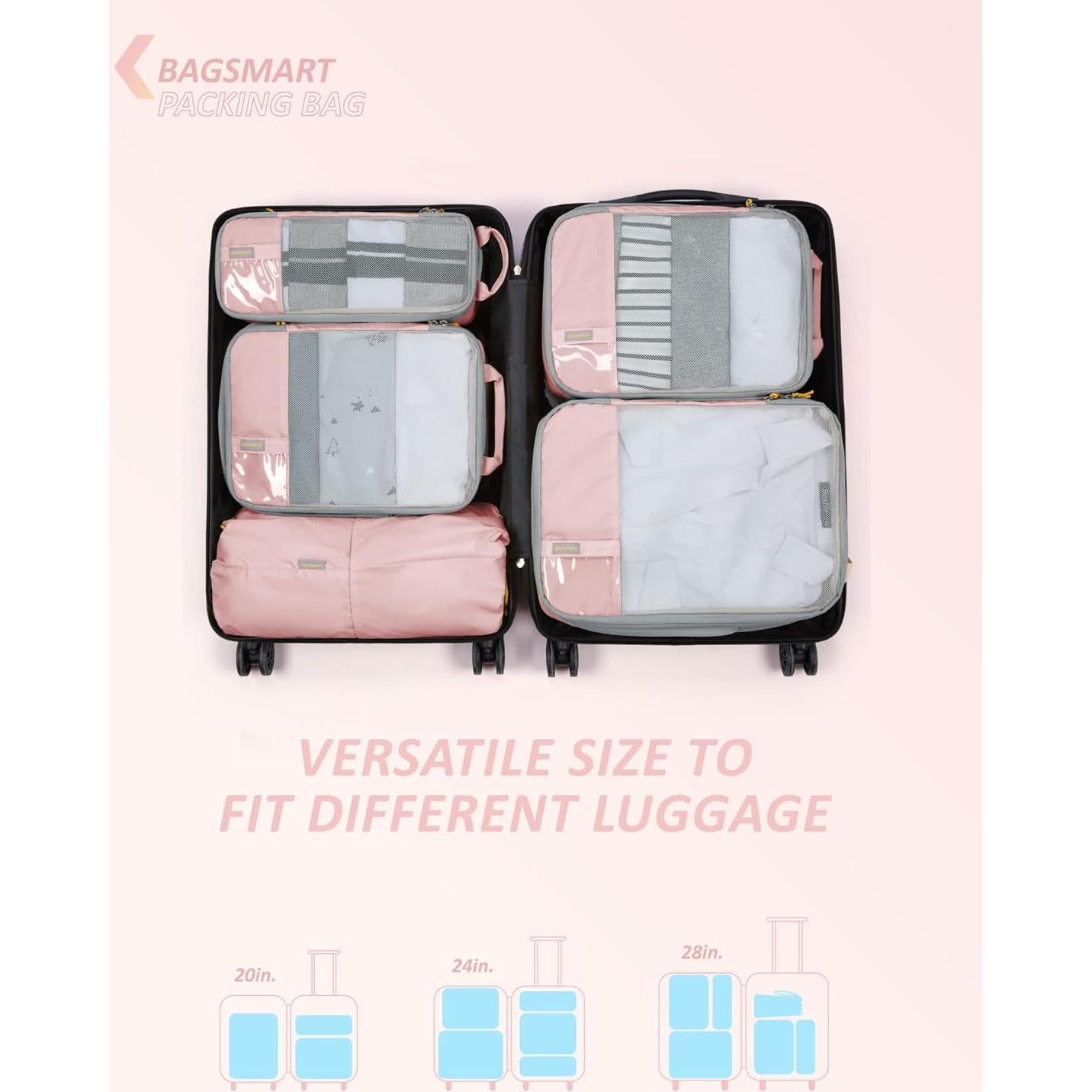 Cubos de Compresión BAGSMART Set de 6 para Viajes