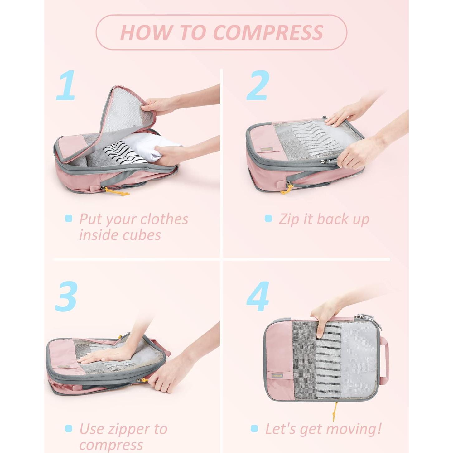 Cubos de Compresión BAGSMART Set de 6 para Viajes